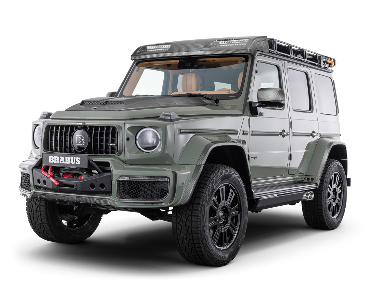 Conversion Kit Mercedes-Benz W463A to W463A 4x4 Squared Brabus 800 Style Widestar Stealth Green