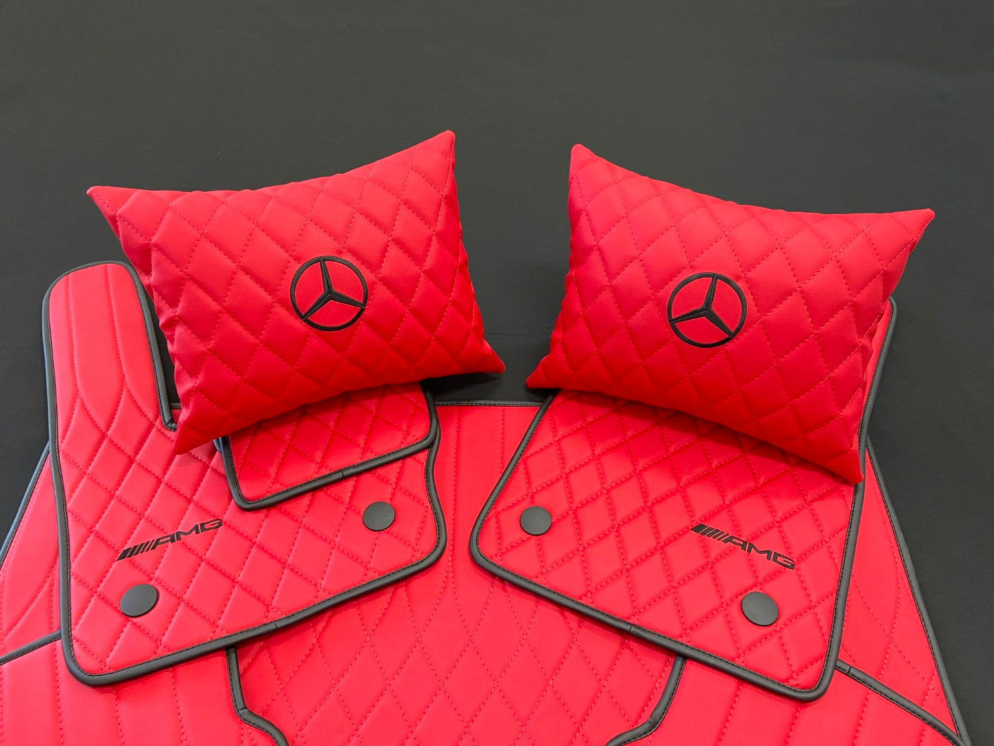 RED AMG Style Floor Mats for Mercedes-Benz W463A