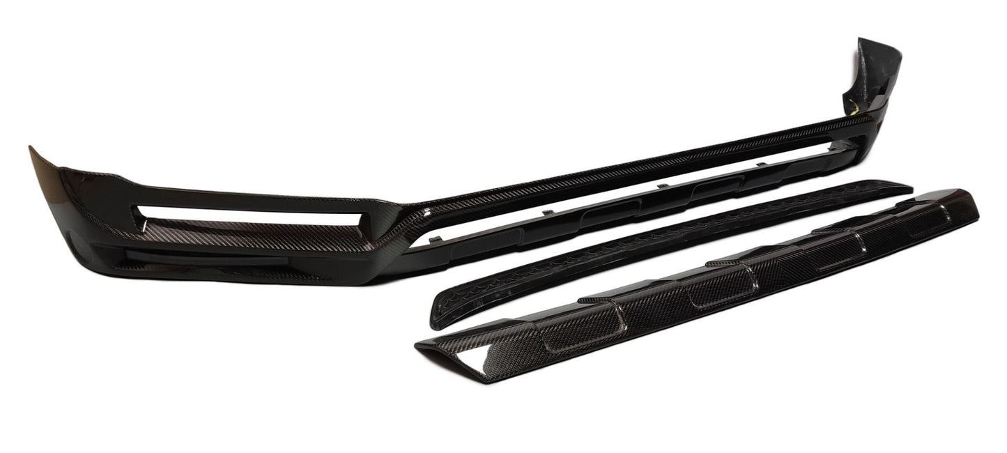 Mercedes-Benz W463A G-Class G500 Brabus Style Carbon Fiber Front Lip Spoiler with LED