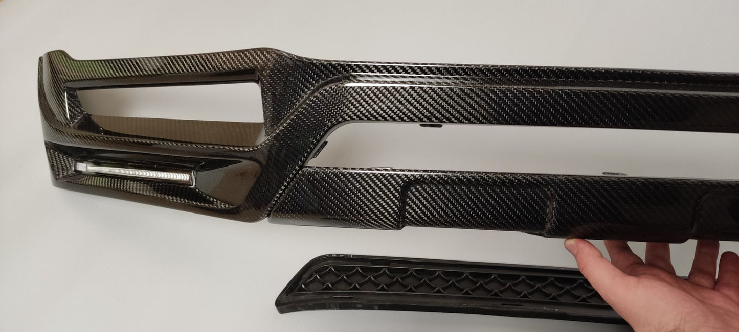 Mercedes-Benz W463A G-Class G500 Brabus Style Carbon Fiber Front Lip Spoiler with LED