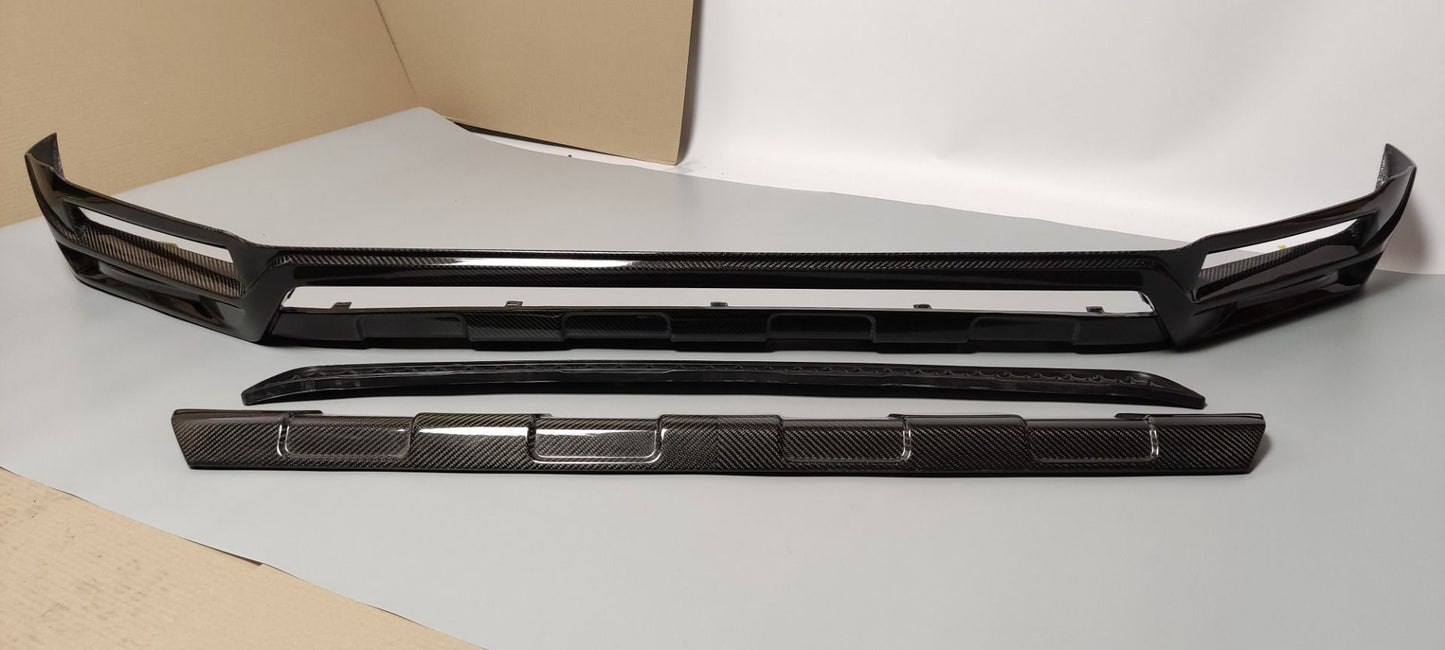 Mercedes-Benz W463A G-Class G500 Brabus Style Carbon Fiber Front Lip Spoiler with LED