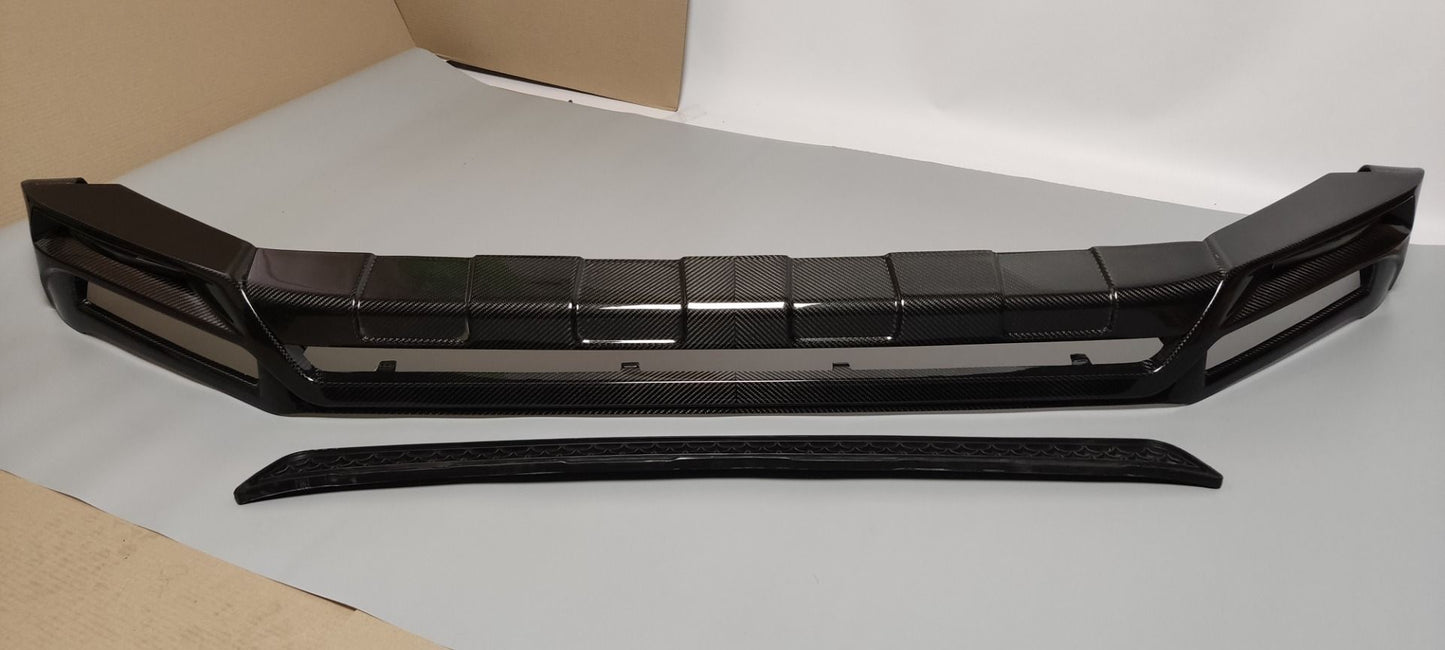 Mercedes-Benz W463A G-Class G500 Brabus Style Carbon Fiber Front Lip Spoiler with LED