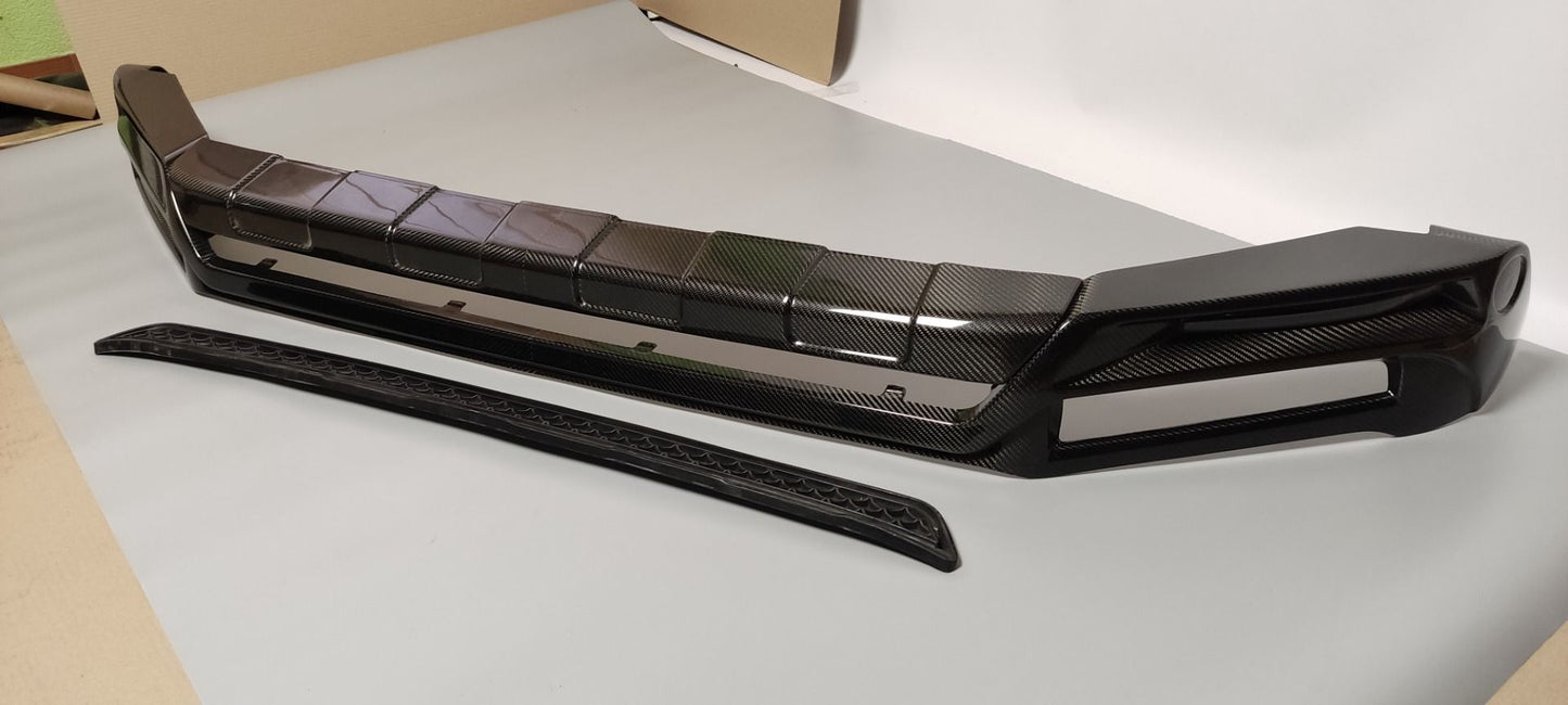 Mercedes-Benz W463A G-Class G500 Brabus Style Carbon Fiber Front Lip Spoiler with LED