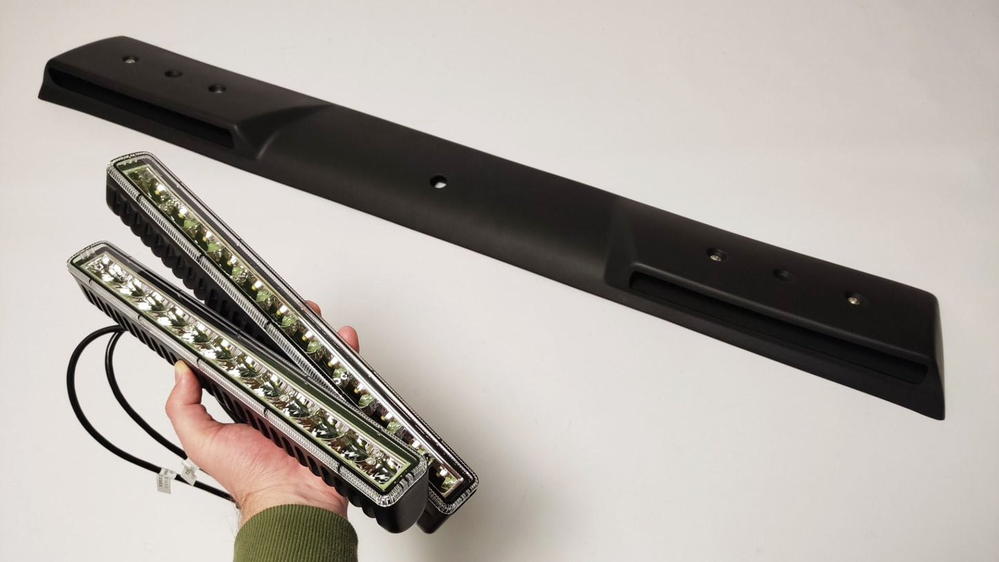 Fiberglass Front Brabus Style Roof Spoiler with LEDs for Mercedes-Benz W463 G-Class