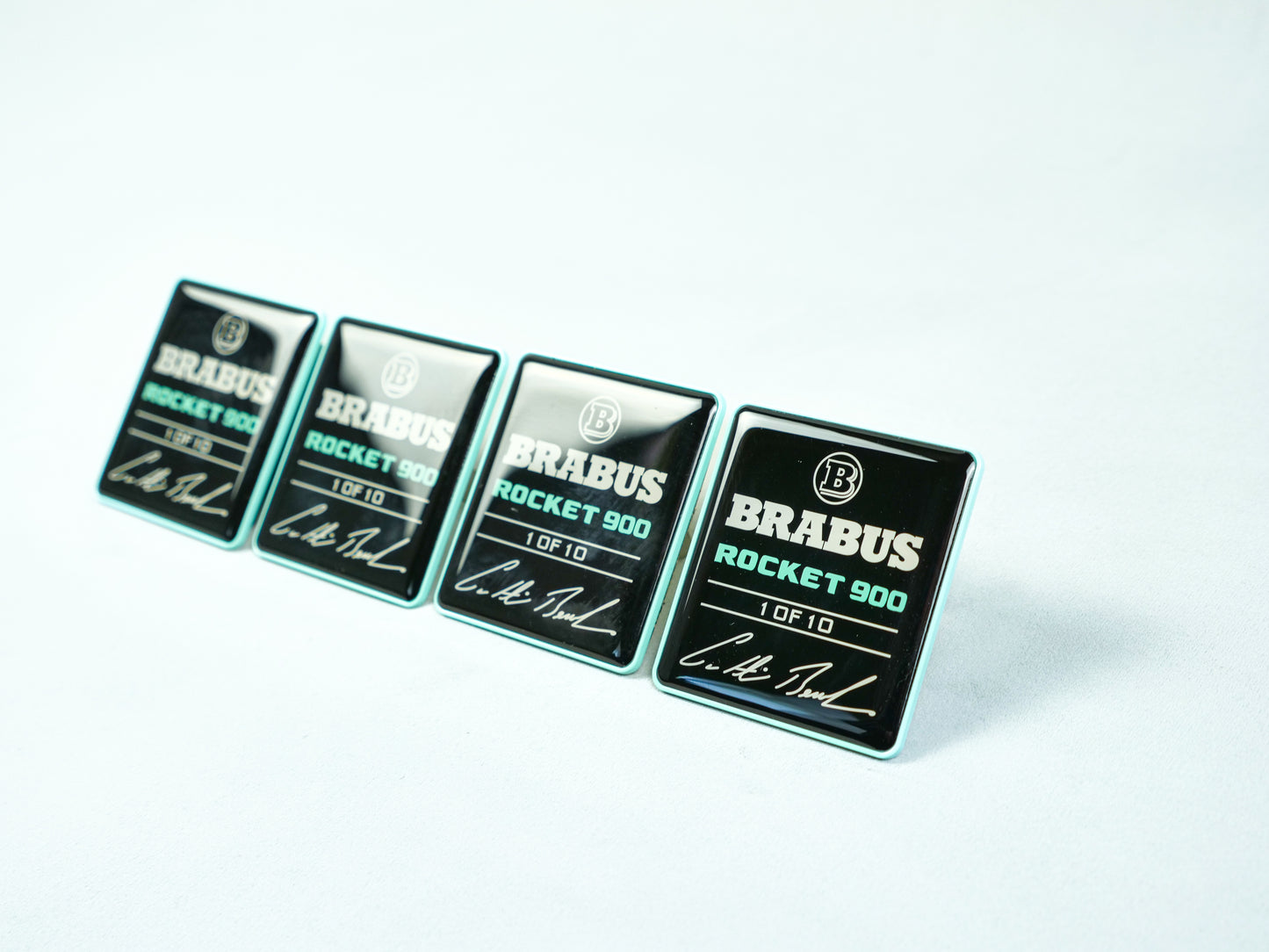 Brabus Style Rocket 900 Edition 1 of 10 Tiffany Blue Seat Emblems Set for Mercedes-Benz W463A