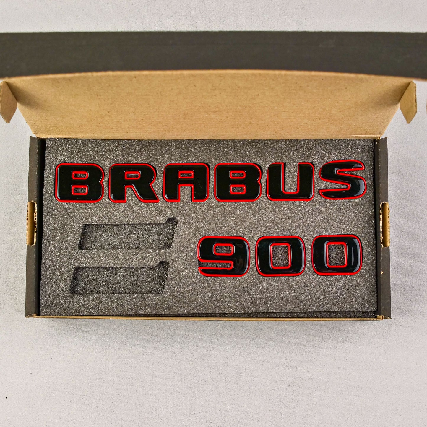 Brabus 900 Style Red Metal Badges Emblems Set for Mercedes-Benz W463 W463A W464 G Wagon