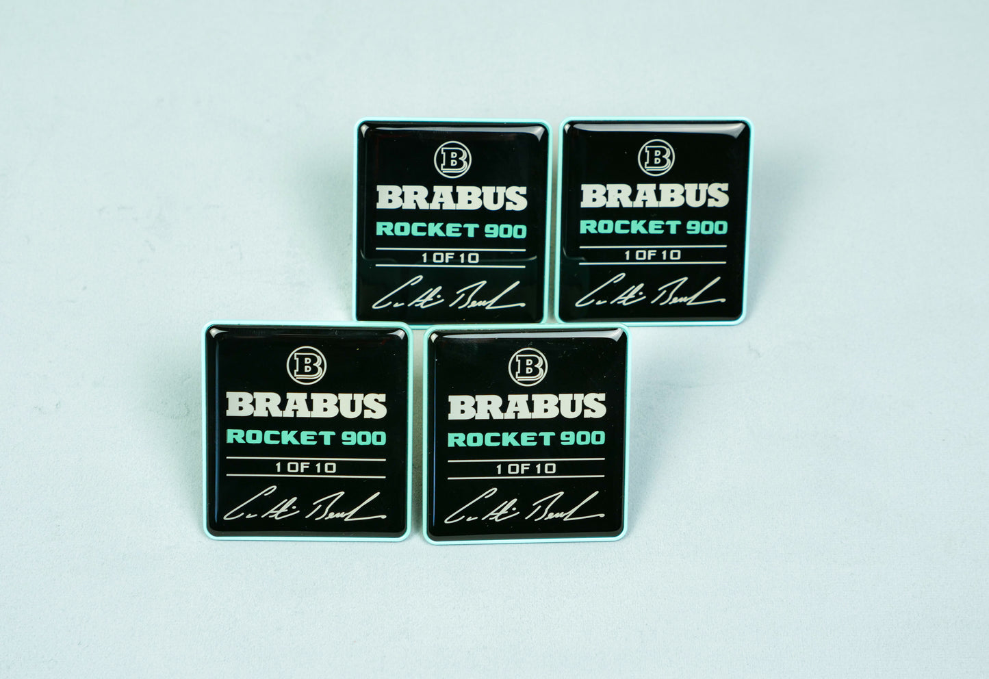 Brabus Style Rocket 900 Edition 1 of 10 Tiffany Blue Seat Emblems Set for Mercedes-Benz W463A