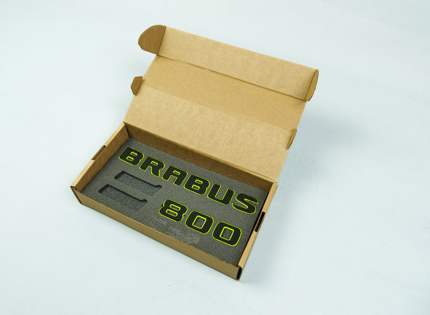 Brabus 800 Style Black with Lime Green Badges Emblems Set for Mercedes-Benz W463 W463A W464