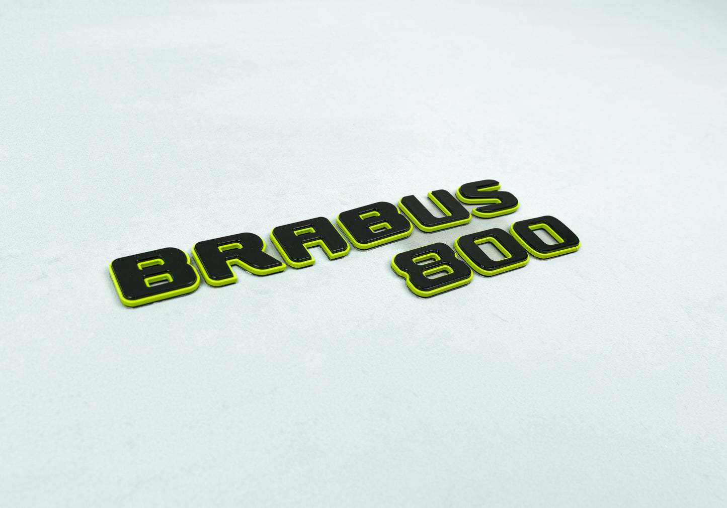 Brabus 800 Style Black with Lime Green Badges Emblems Set for Mercedes-Benz W463 W463A W464
