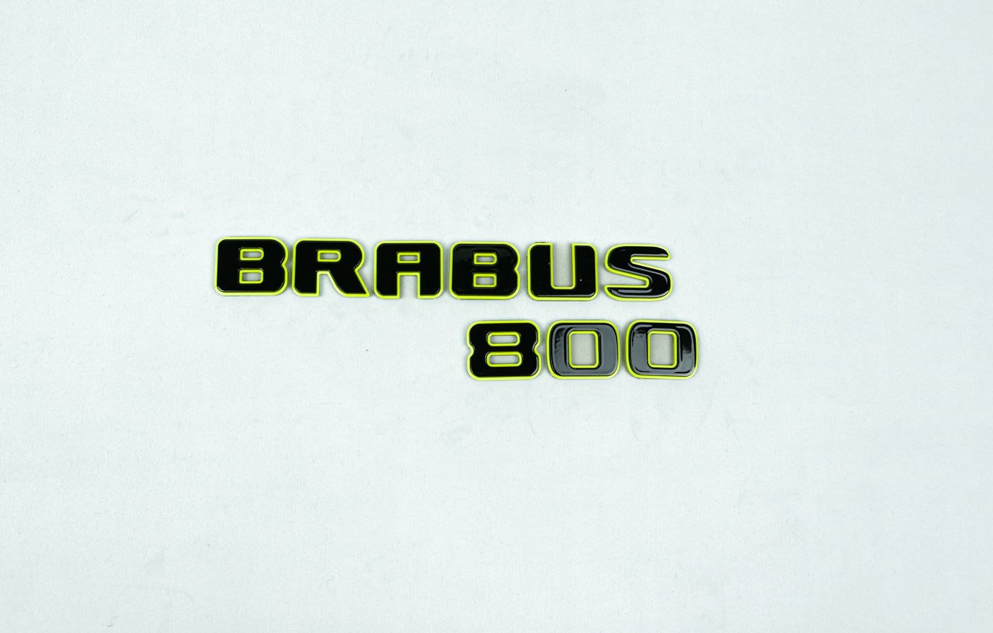 Brabus 800 Style Black with Lime Green Badges Emblems Set for Mercedes-Benz W463 W463A W464