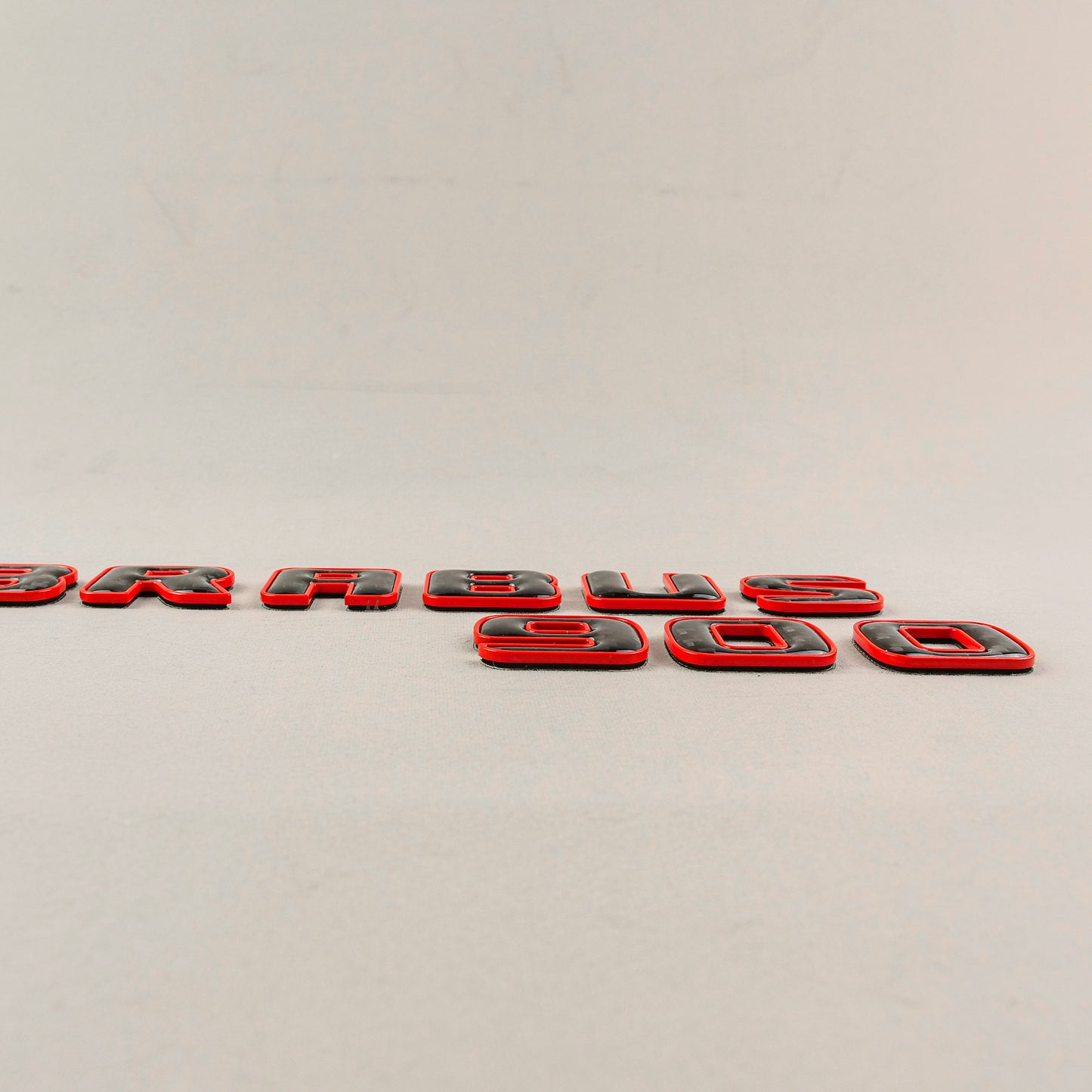 Brabus 900 Style Red Metal with Carbon Badges Emblems Set for Mercedes-Benz W463 W463A W464