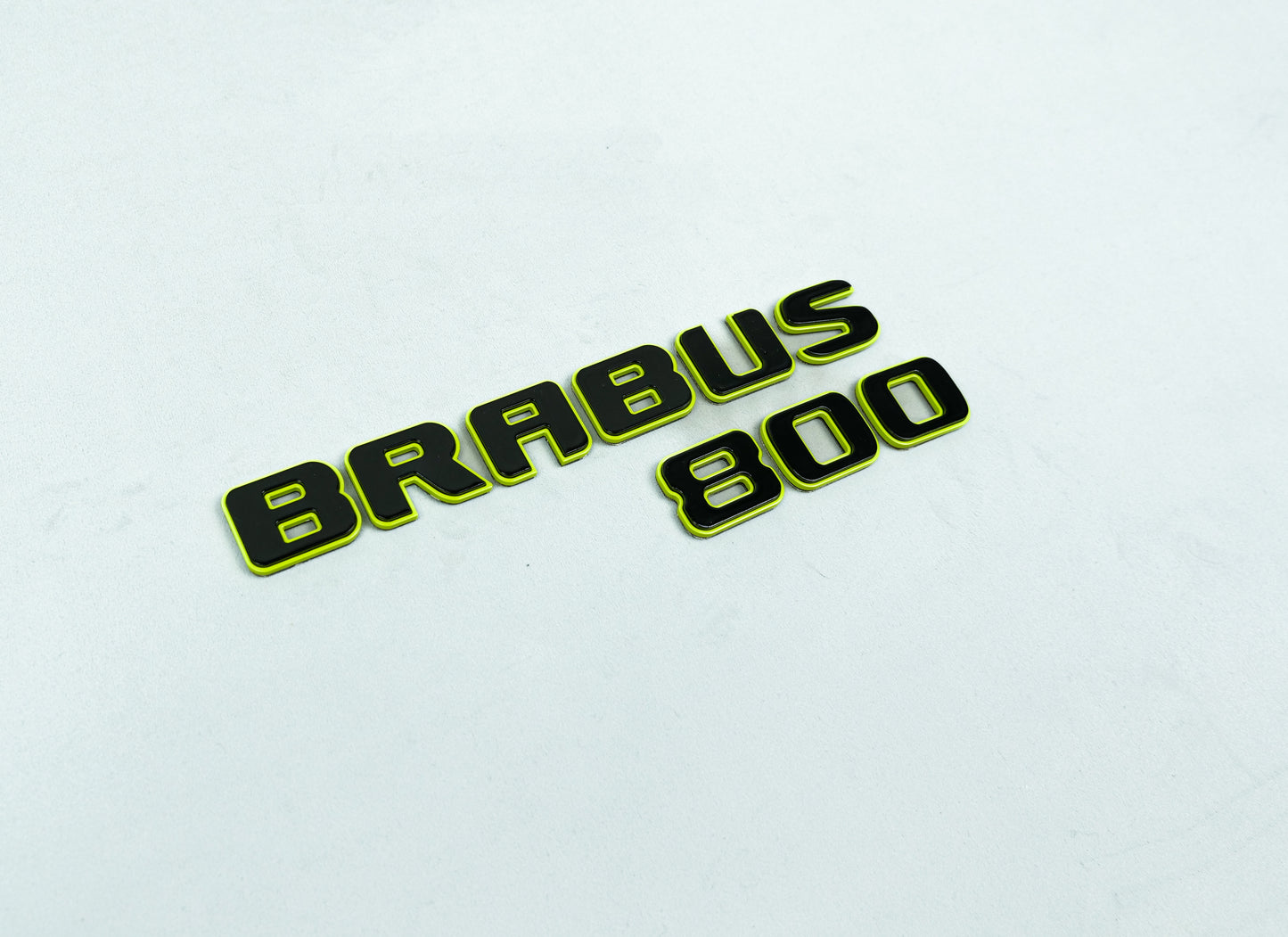 Brabus 800 Style Black with Lime Green Badges Emblems Set for Mercedes-Benz W463 W463A W464