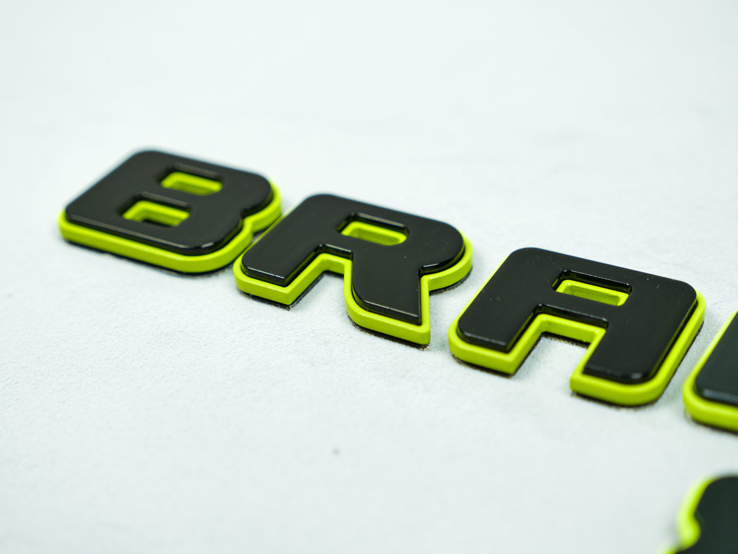 Brabus 800 Style Black with Lime Green Badges Emblems Set for Mercedes-Benz W463 W463A W464