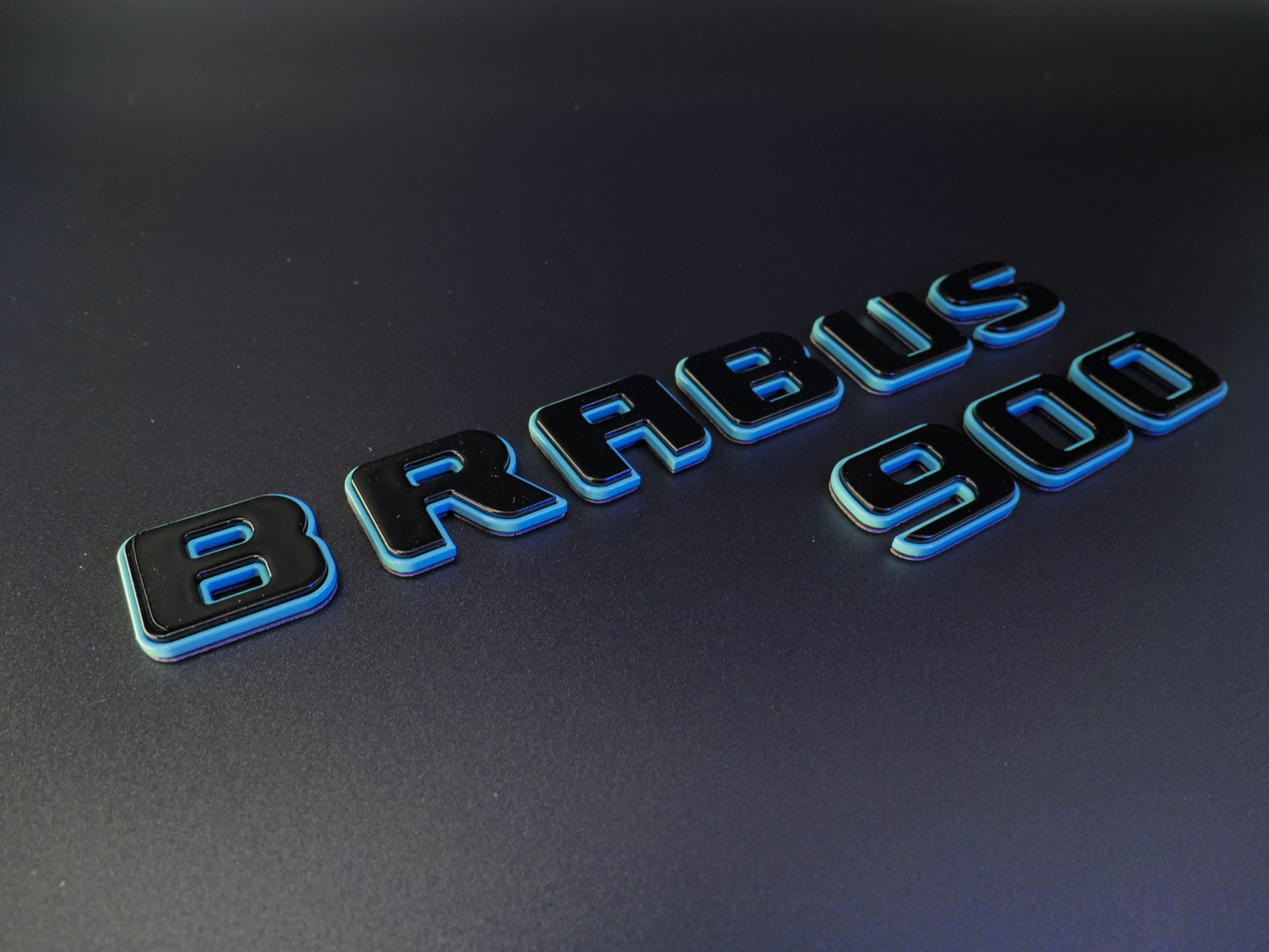 Brabus 900 Style Tiffany Blue Badges Emblems Set for Mercedes-Benz W463 W463A W464