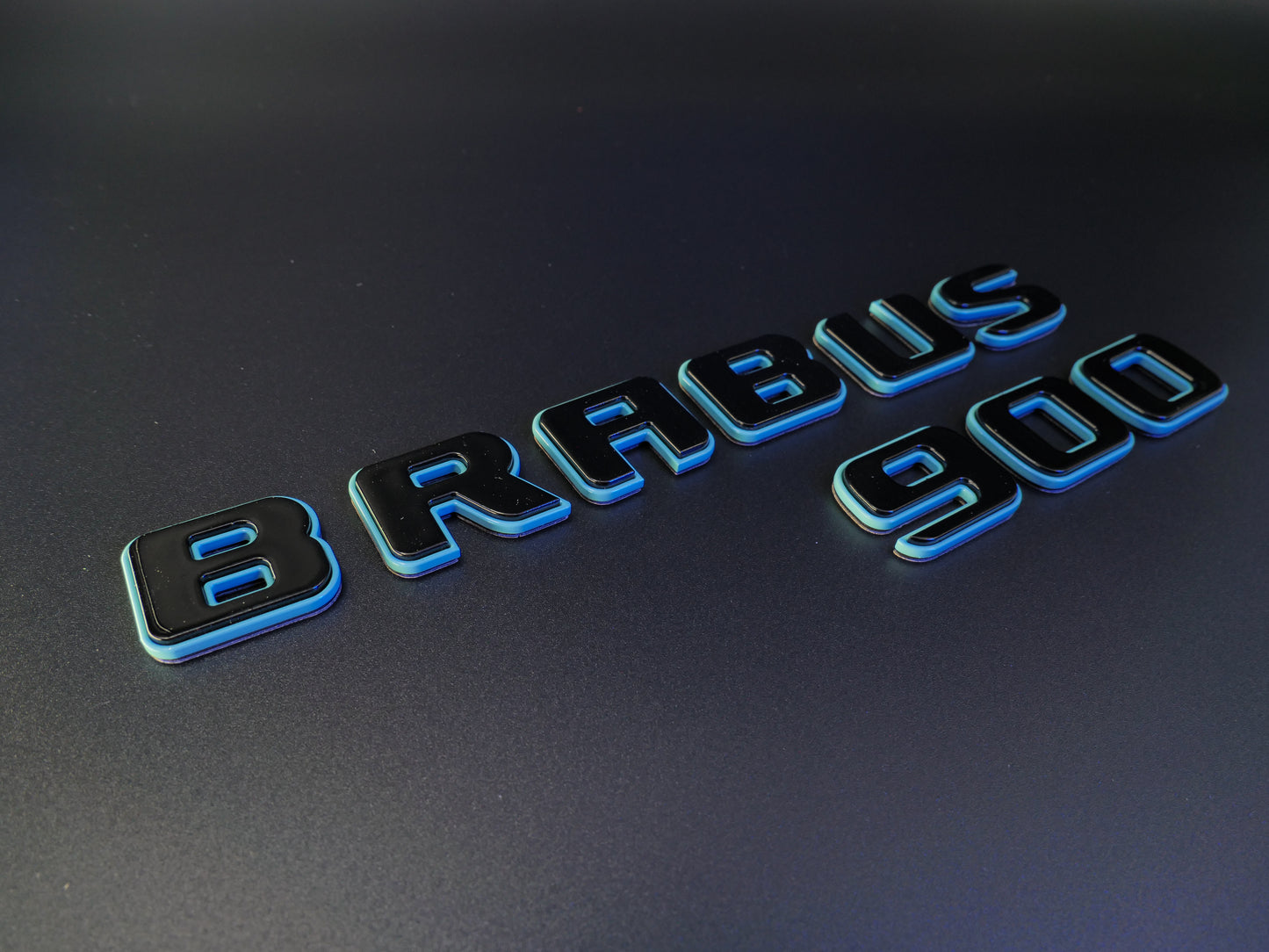 Brabus 900 Style Tiffany Blue Badges Emblems Set for Mercedes-Benz W463 W463A W464