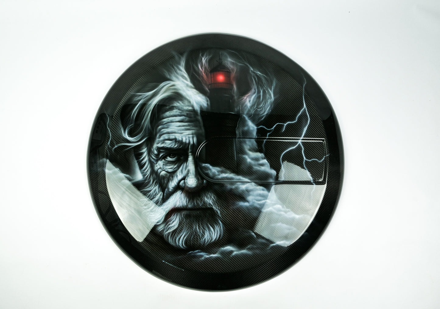Custom Airbrushed Brabus Style Carbon Fiber Spare Tire Cover for G-Wagon W463 W463A