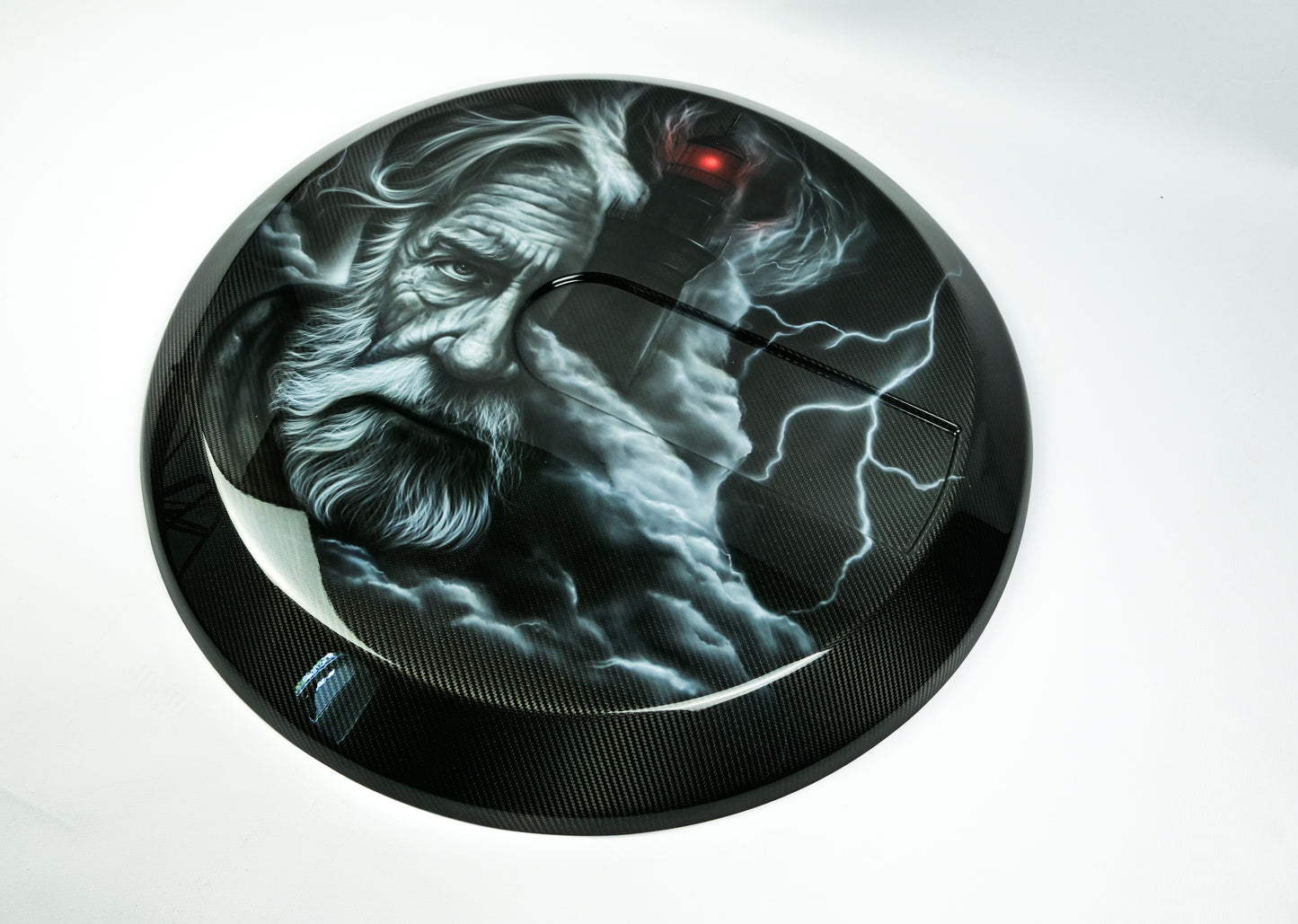 Custom Airbrushed Brabus Style Carbon Fiber Spare Tire Cover for G-Wagon W463 W463A