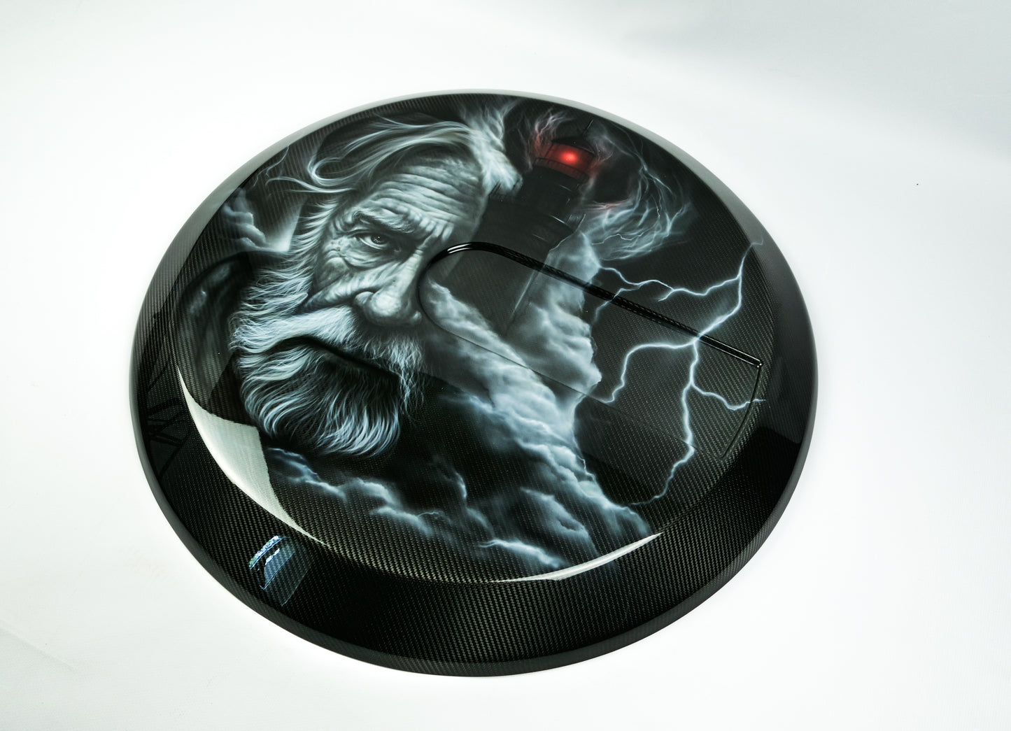 Custom Airbrushed Brabus Style Carbon Fiber Spare Tire Cover for G-Wagon W463 W463A