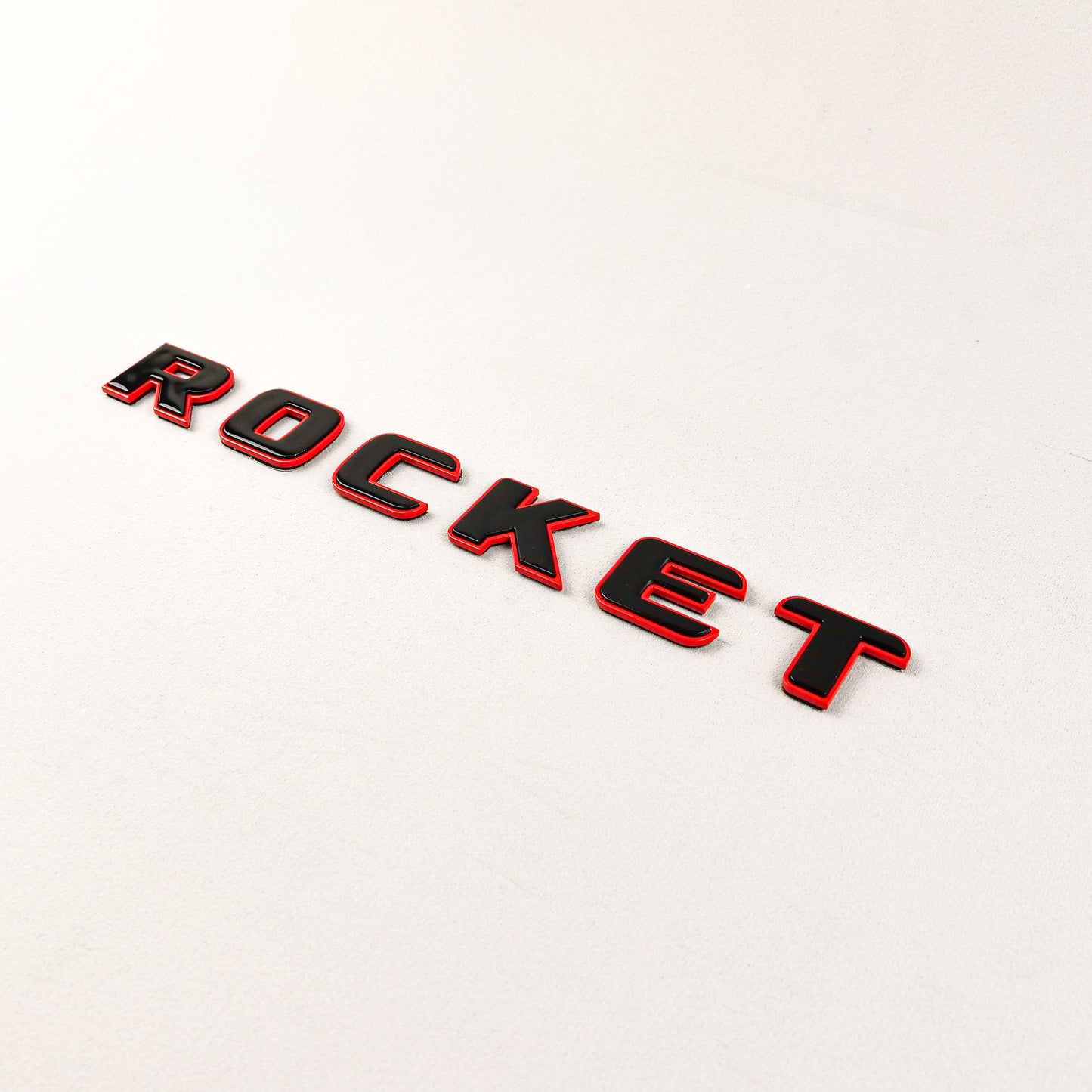 Brabus Style Rocket Rear Emblem Black with Red Metal Badge for Mercedes-Benz Cars