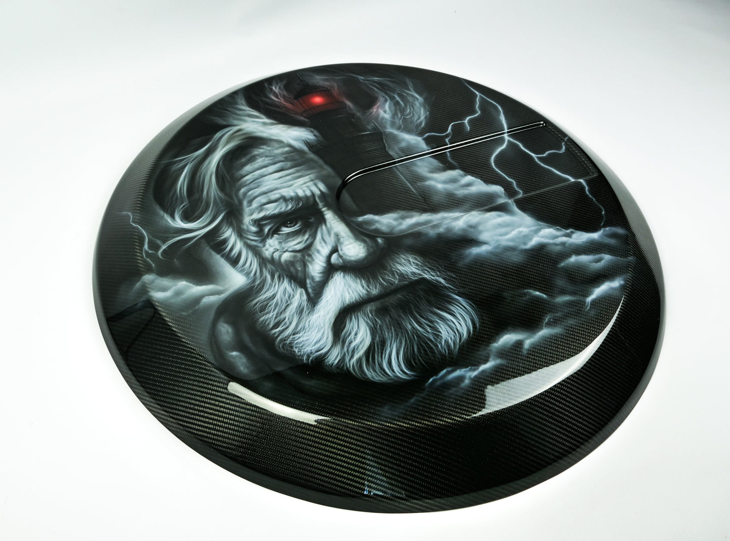 Custom Airbrushed Brabus Style Carbon Fiber Spare Tire Cover for G-Wagon W463 W463A