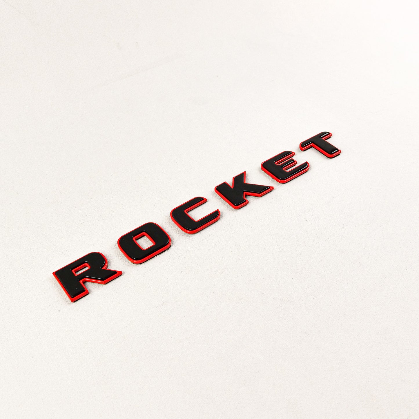 Brabus Style Rocket Rear Emblem Black with Red Metal Badge for Mercedes-Benz Cars
