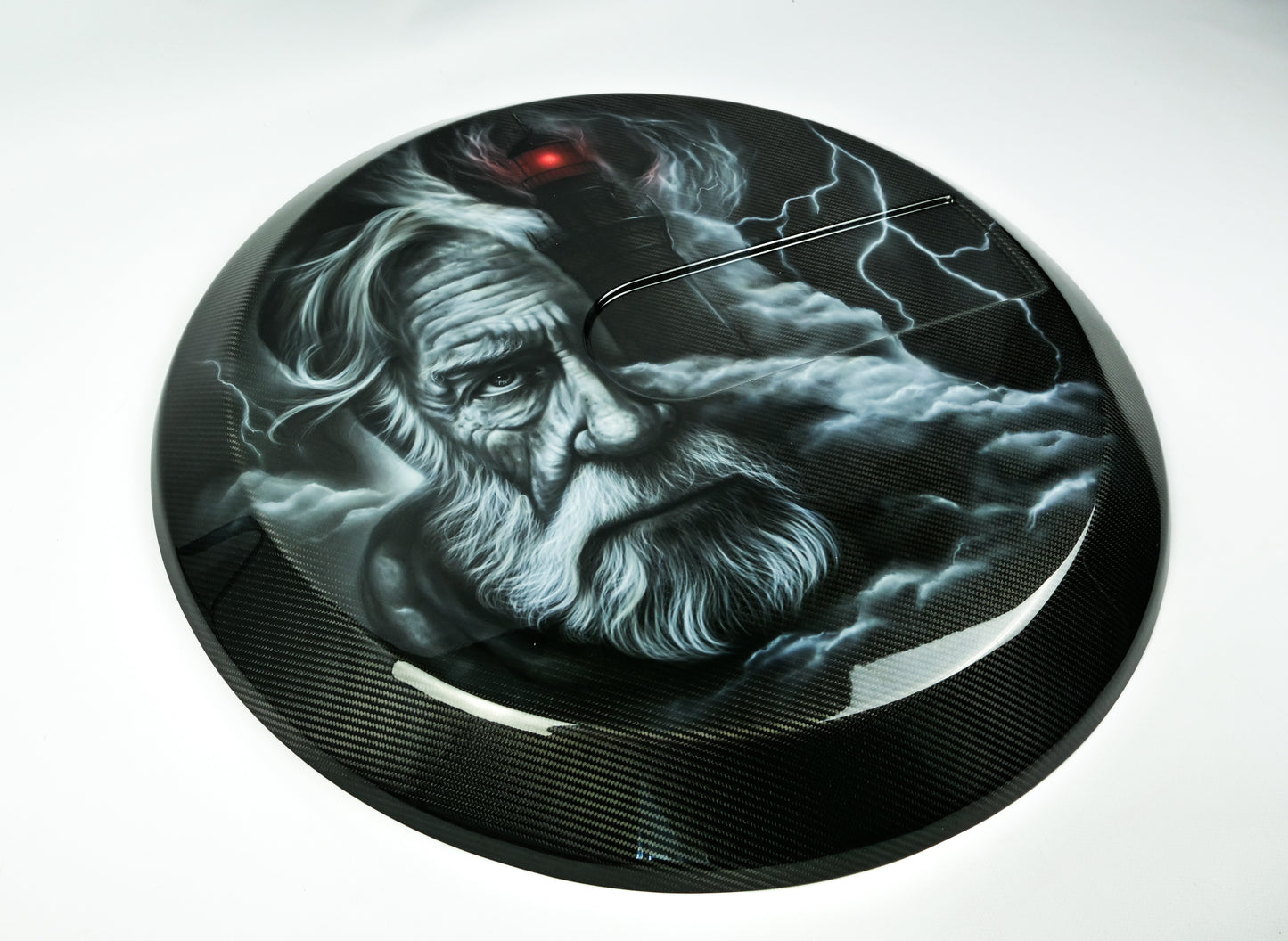 Custom Airbrushed Brabus Style Carbon Fiber Spare Tire Cover for G-Wagon W463 W463A