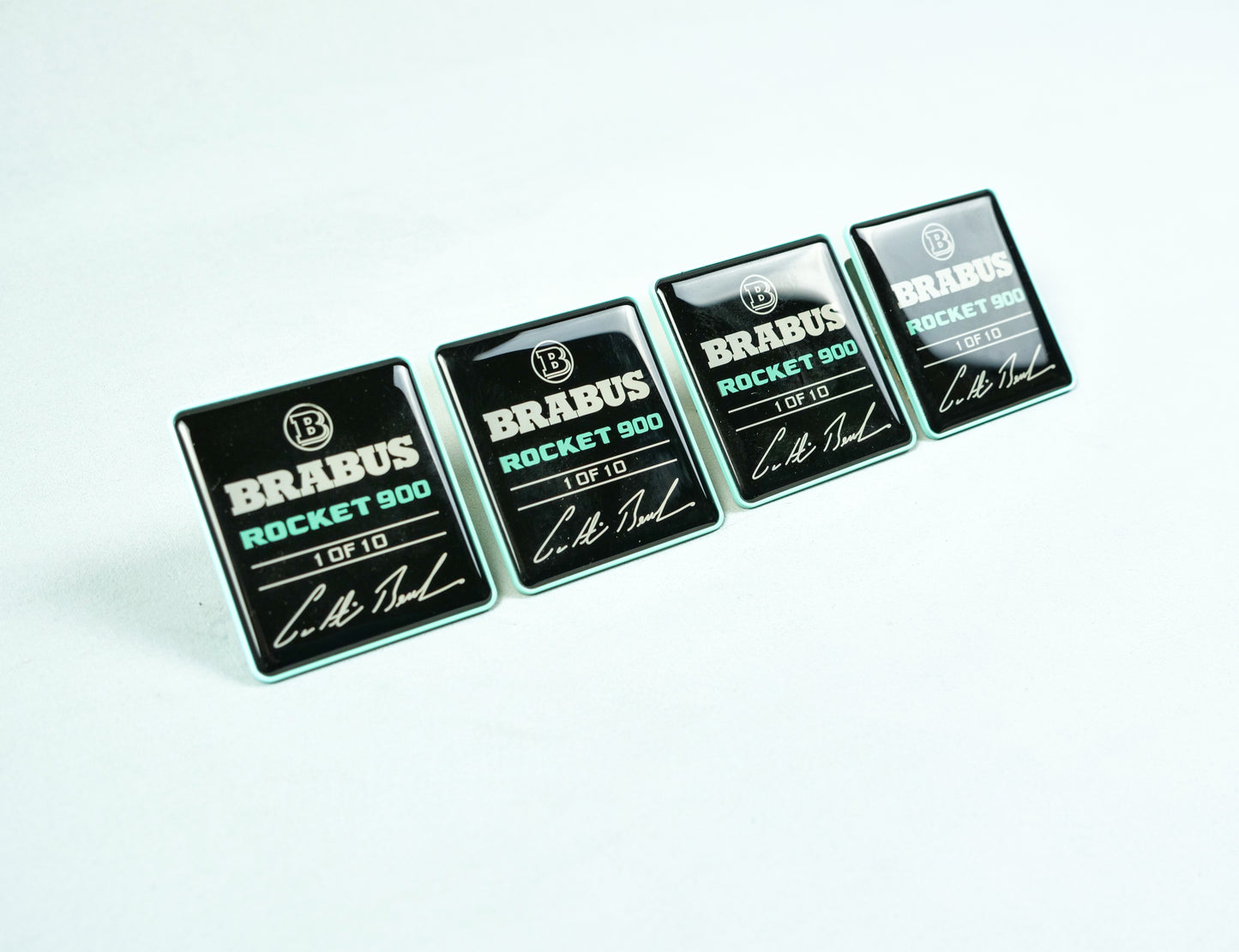Brabus Style Rocket 900 Edition 1 of 10 Tiffany Blue Seat Emblems Set for Mercedes-Benz W463A
