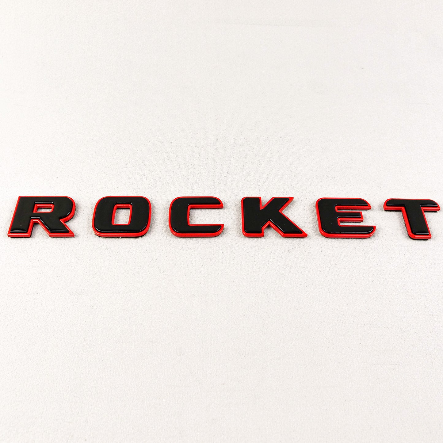 Brabus Style Rocket Rear Emblem Black with Red Metal Badge for Mercedes-Benz Cars