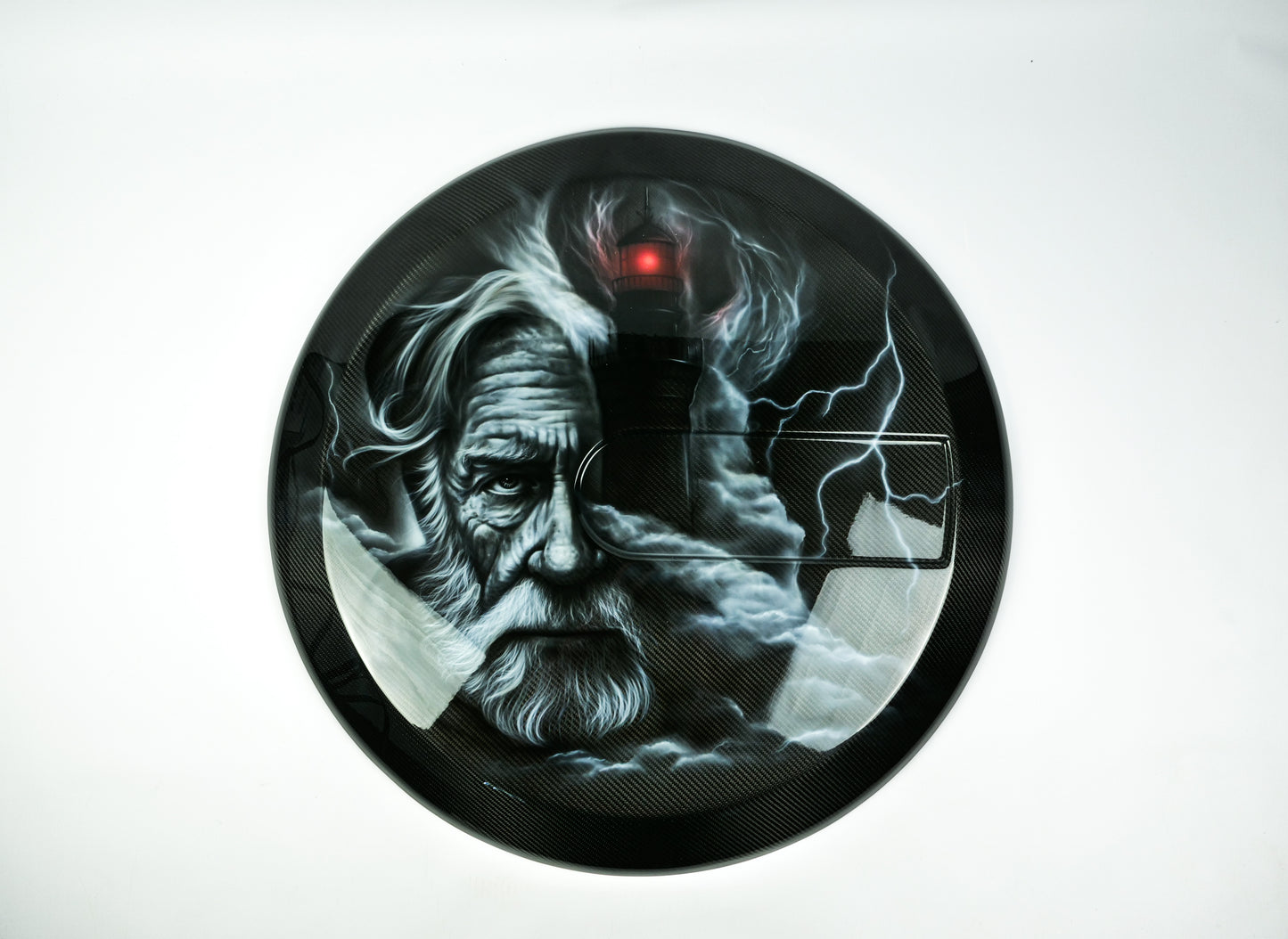 Custom Airbrushed Brabus Style Carbon Fiber Spare Tire Cover for G-Wagon W463 W463A