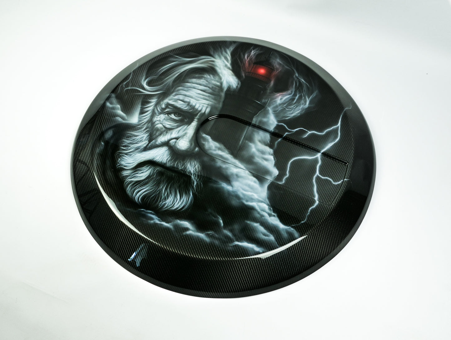 Custom Airbrushed Brabus Style Carbon Fiber Spare Tire Cover for G-Wagon W463 W463A