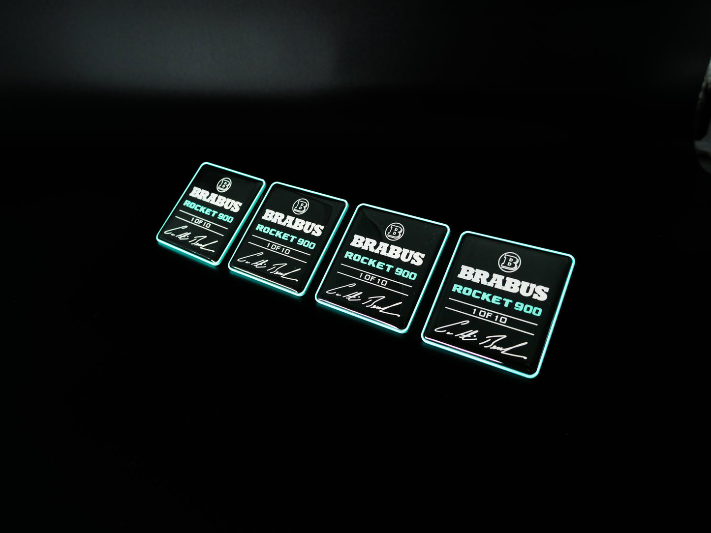 Brabus Style Rocket 900 Edition 1 of 10 Tiffany Blue Seat Emblems Set for Mercedes-Benz W463A