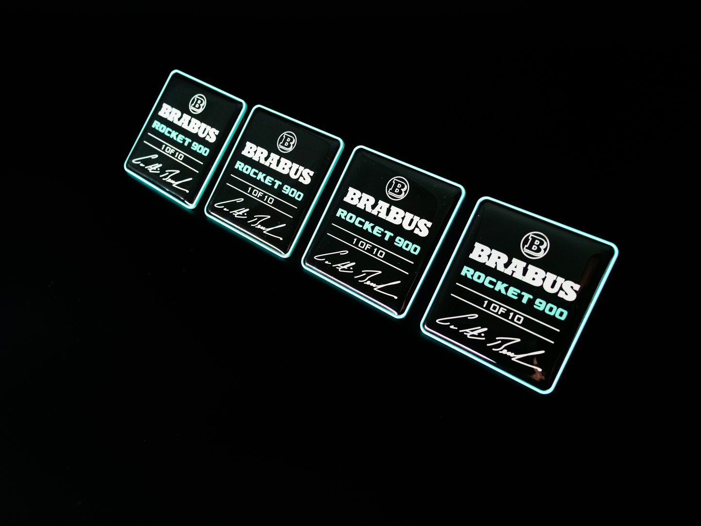 Brabus Style Rocket 900 Edition 1 of 10 Tiffany Blue Seat Emblems Set for Mercedes-Benz W463A
