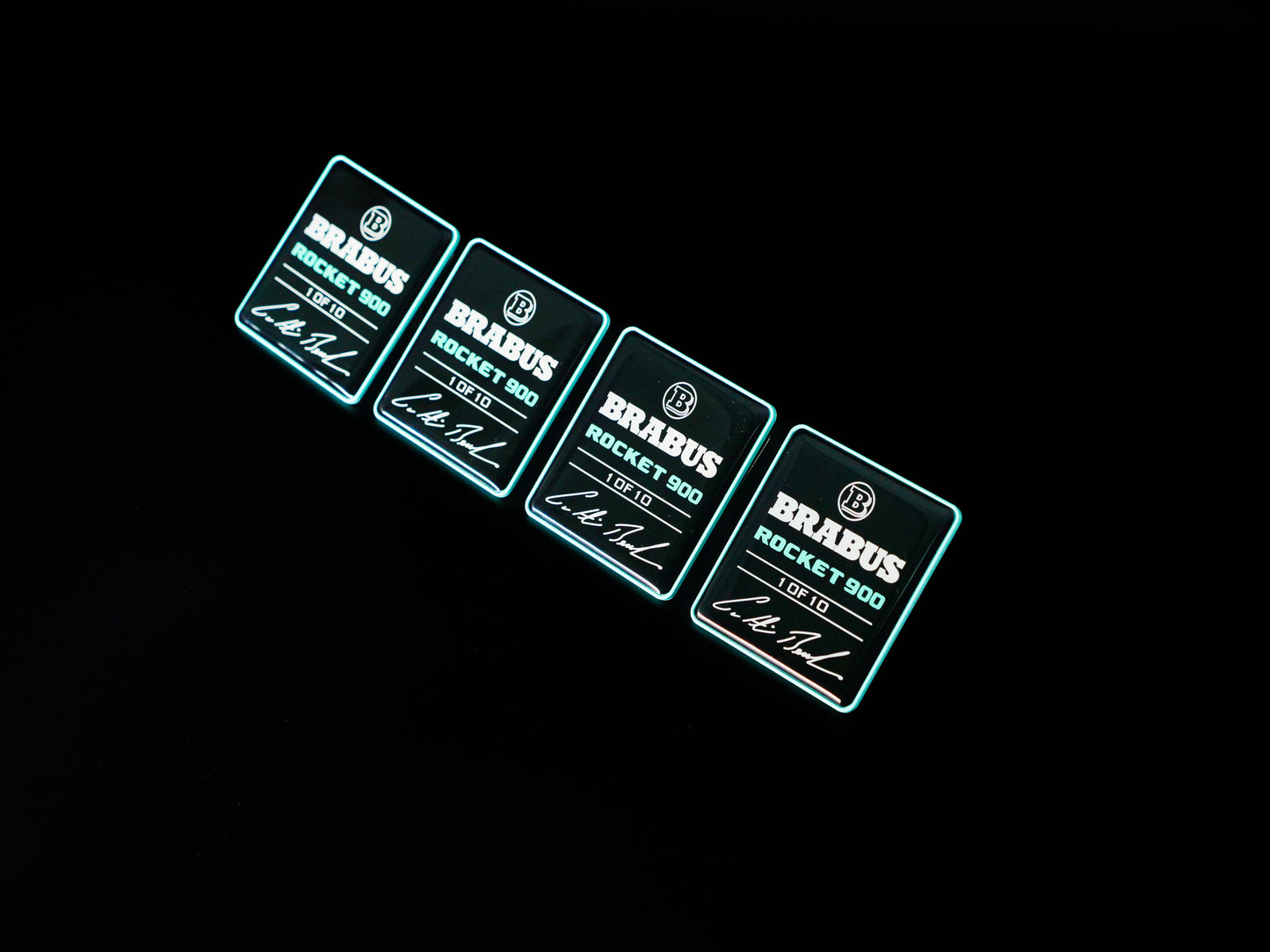 Brabus Style Rocket 900 Edition 1 of 10 Tiffany Blue Seat Emblems Set for Mercedes-Benz W463A