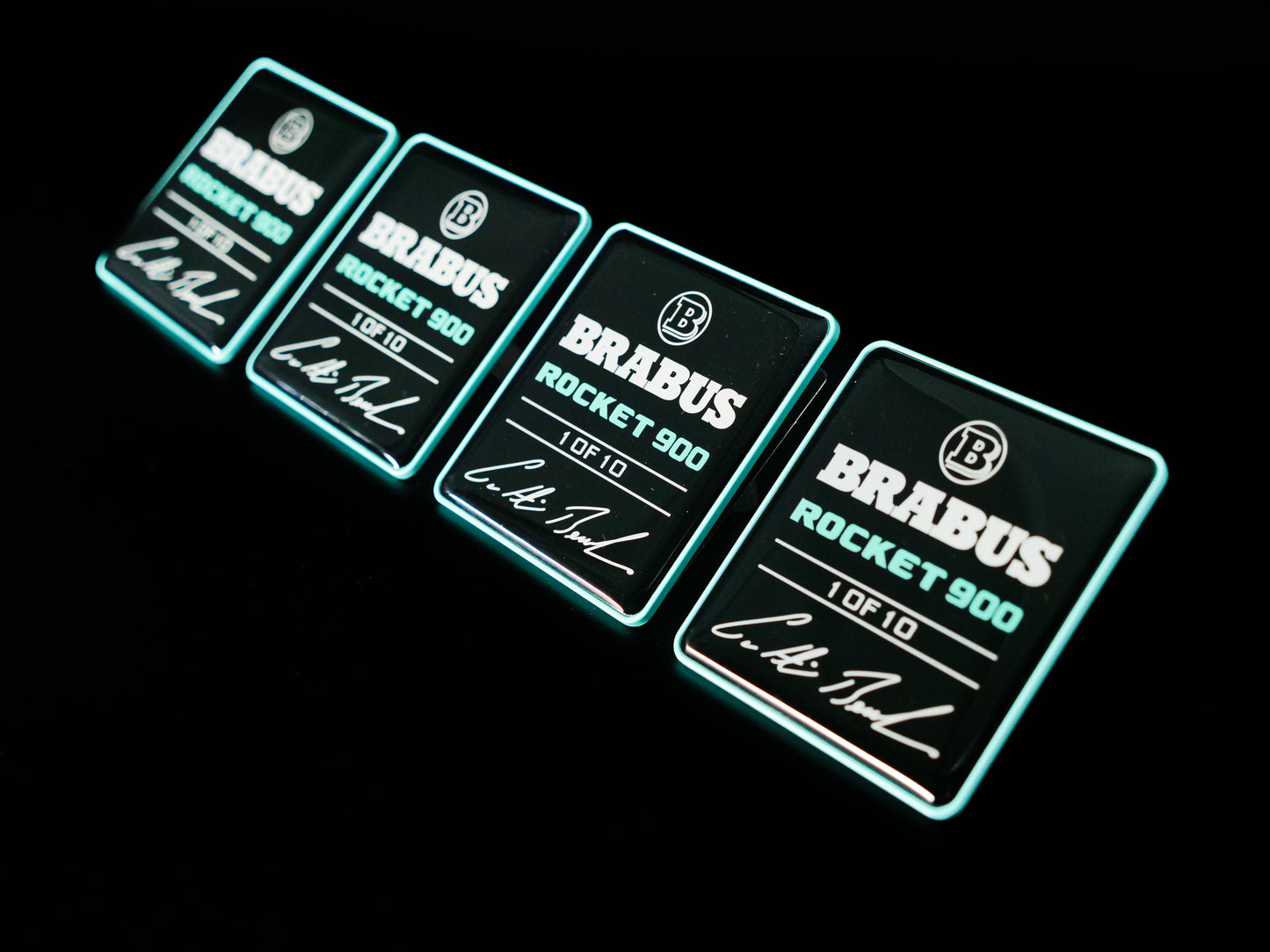 Brabus Style Rocket 900 Edition 1 of 10 Tiffany Blue Seat Emblems Set for Mercedes-Benz W463A