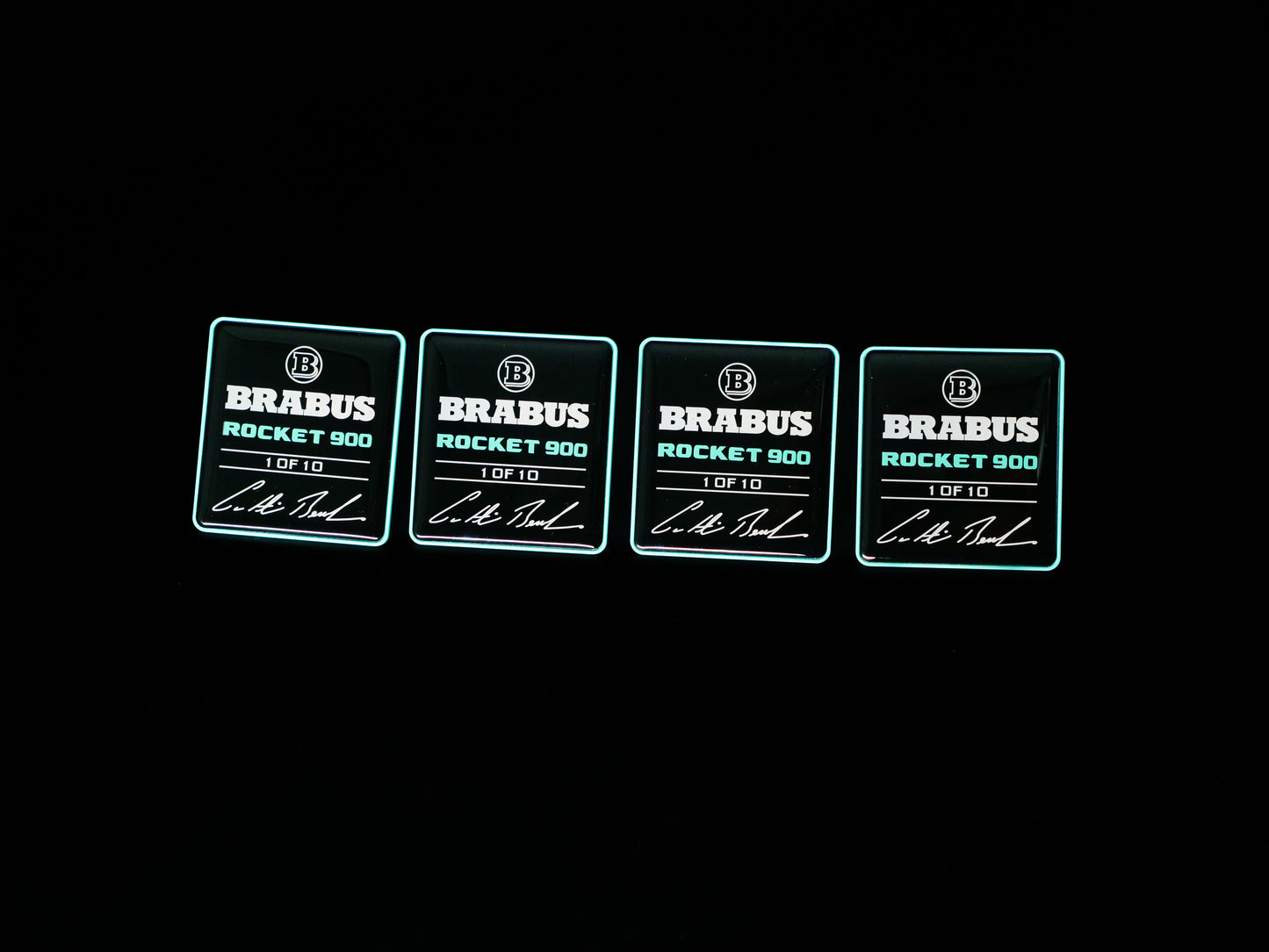 Brabus Style Rocket 900 Edition 1 of 10 Tiffany Blue Seat Emblems Set for Mercedes-Benz W463A