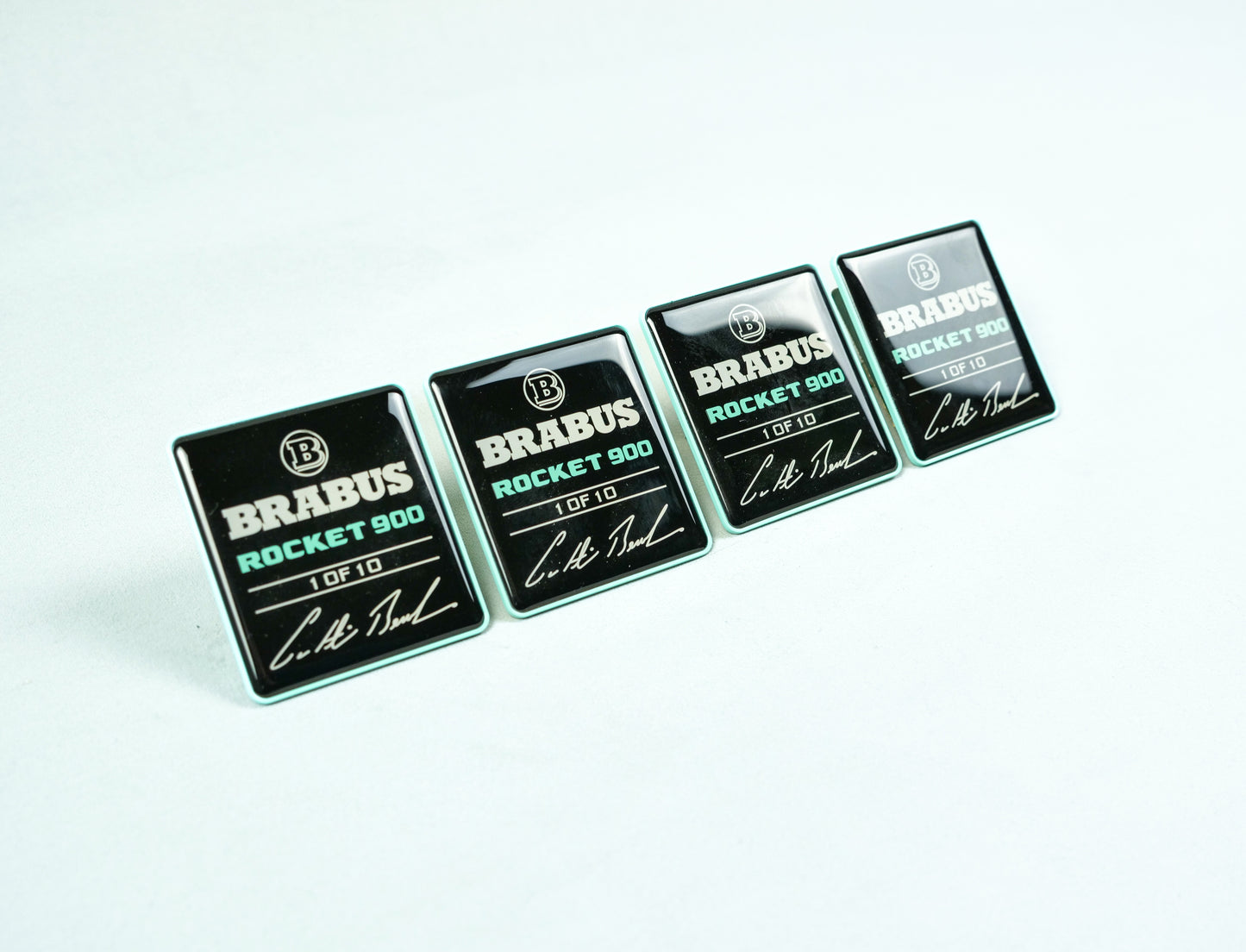 Brabus Style Rocket 900 Edition 1 of 10 Tiffany Blue Seat Emblems Set for Mercedes-Benz W463A