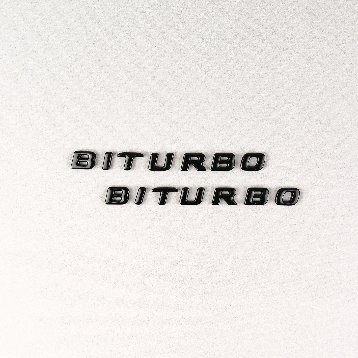 Mercedes S E C G GT Brabus Style Biturbo Black Metal Emblem Logo Badges Set