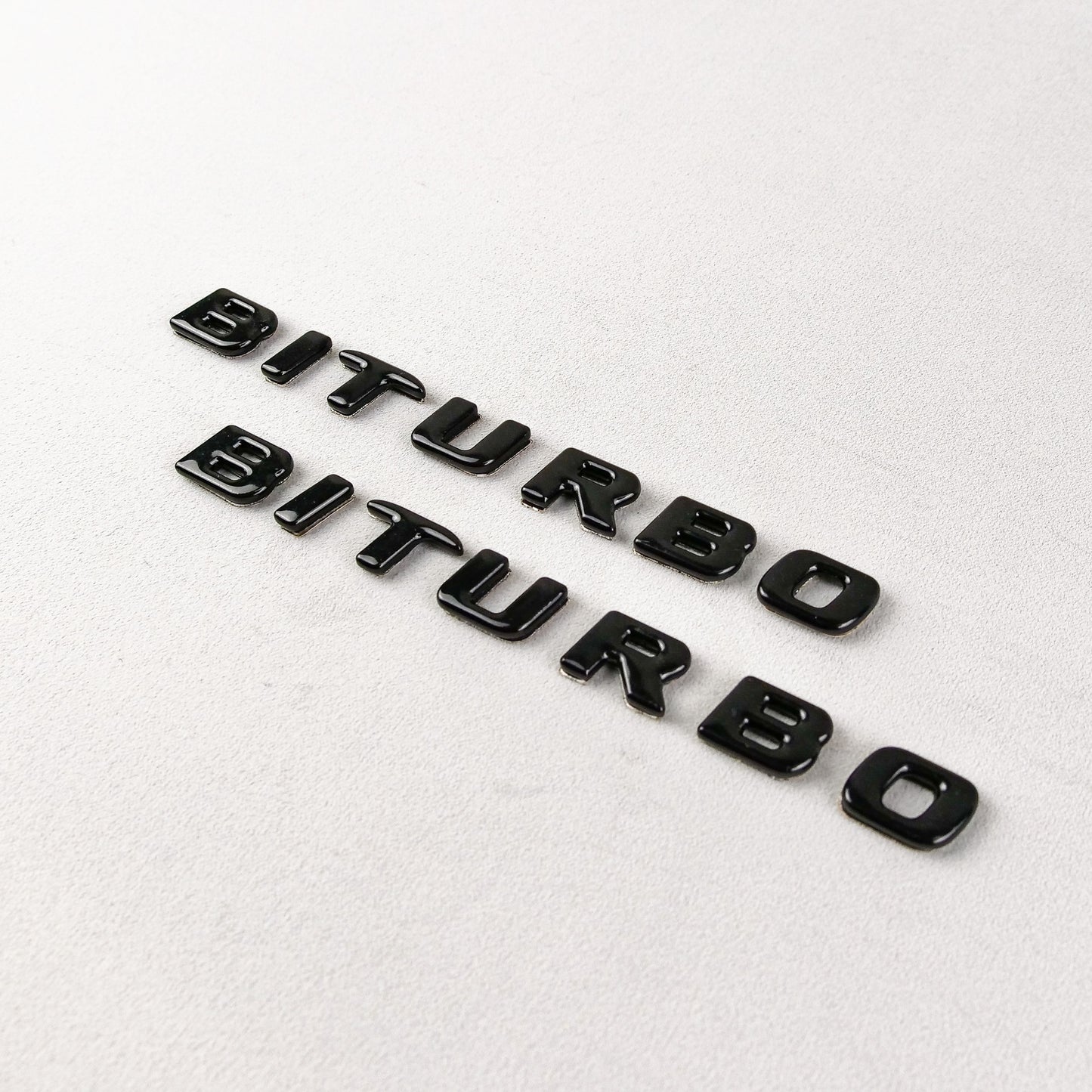 Mercedes S E C G GT Brabus Style Biturbo Black Metal Emblem Logo Badges Set