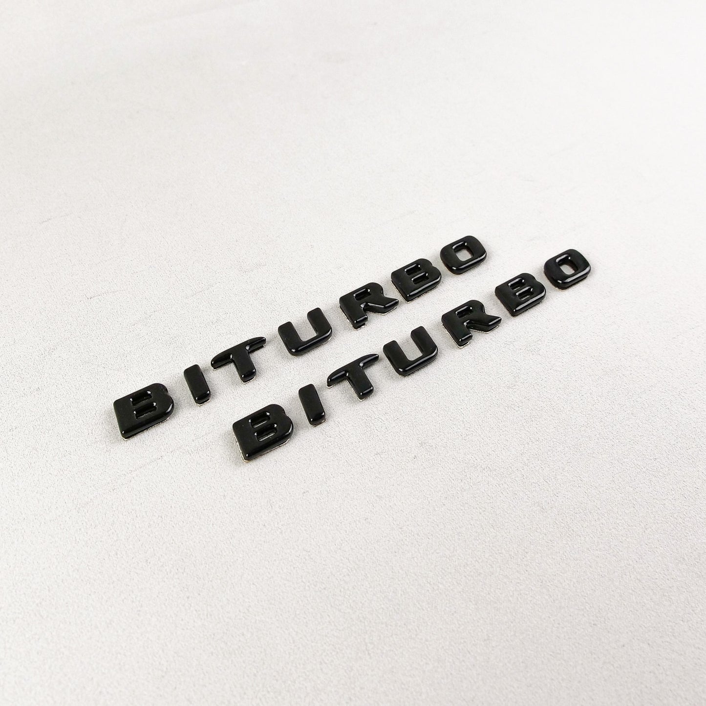 Mercedes S E C G GT Brabus Style Biturbo Black Metal Emblem Logo Badges Set