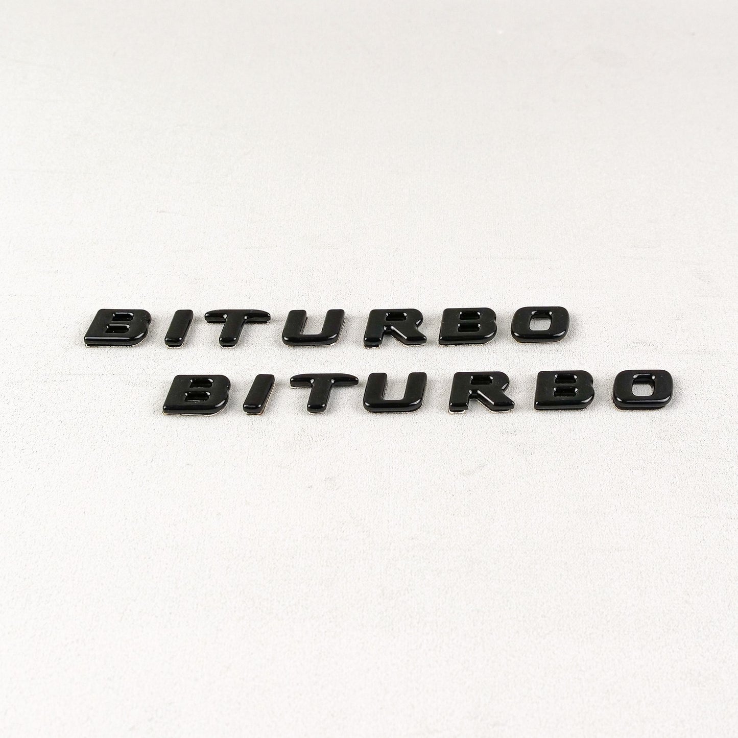 Mercedes S E C G GT Brabus Style Biturbo Black Metal Emblem Logo Badges Set