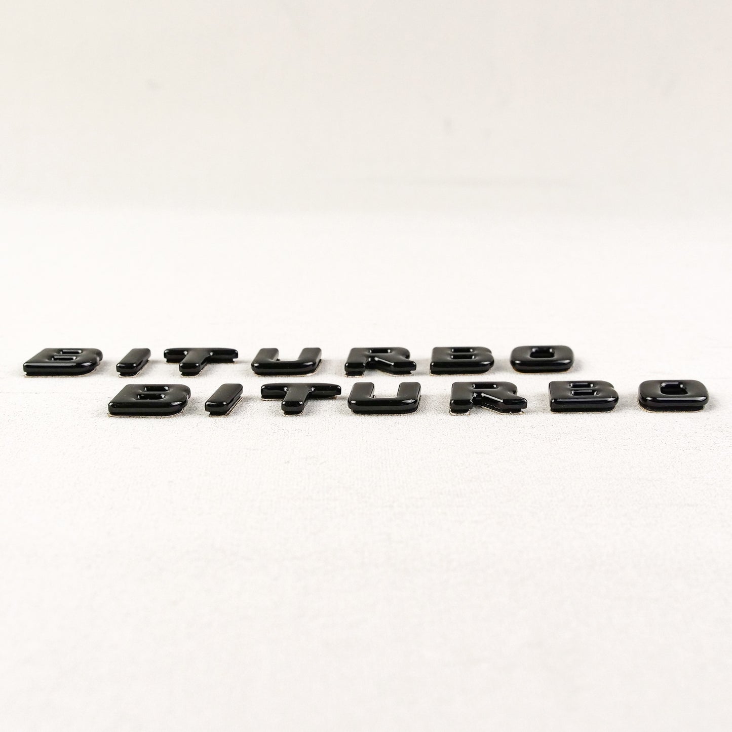 Mercedes S E C G GT Brabus Style Biturbo Black Metal Emblem Logo Badges Set