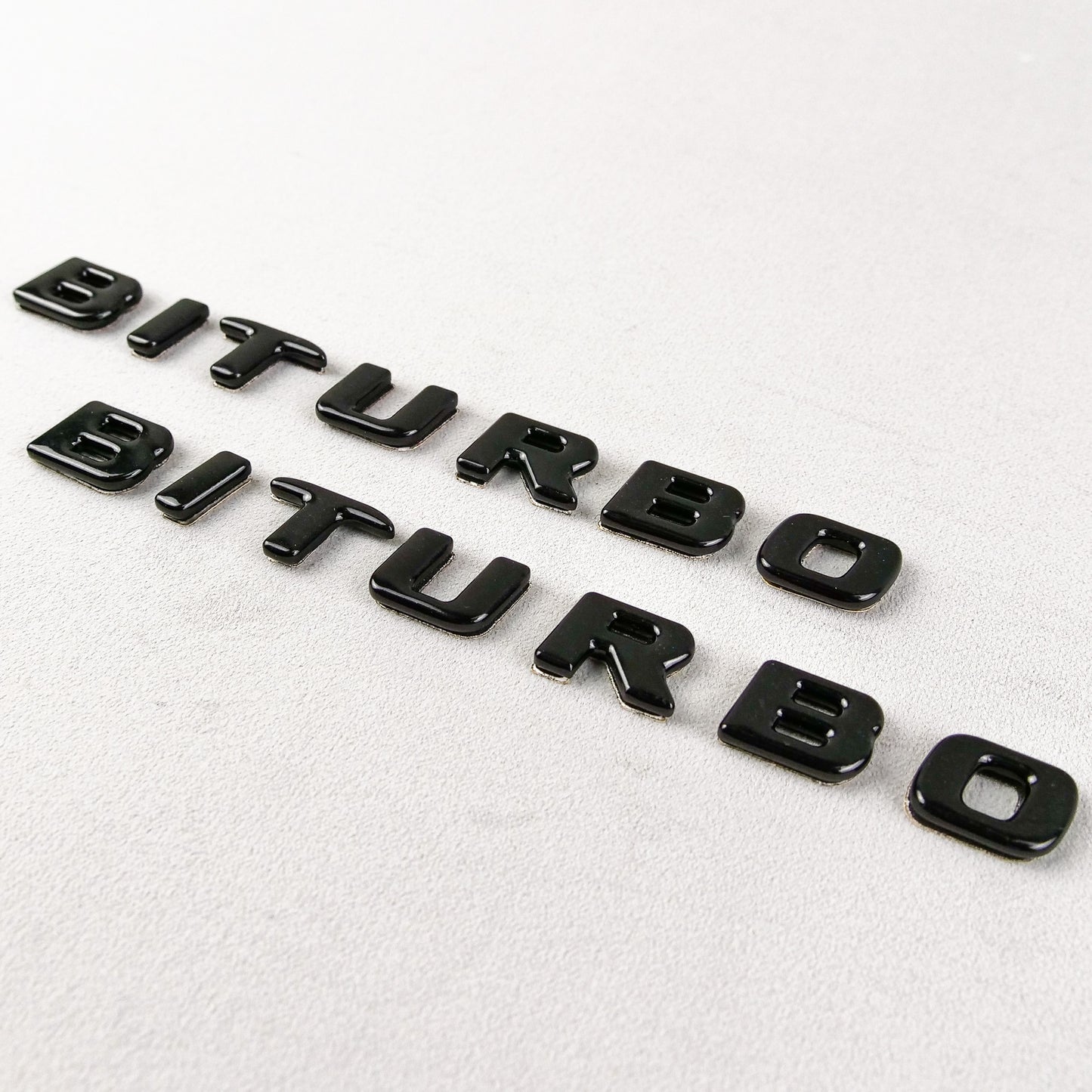 Mercedes S E C G GT Brabus Style Biturbo Black Metal Emblem Logo Badges Set