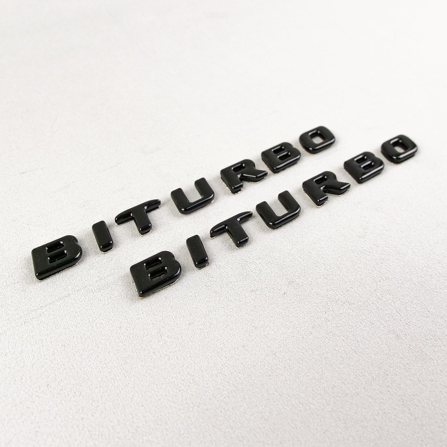 Mercedes S E C G GT Brabus Style Biturbo Black Metal Emblem Logo Badges Set