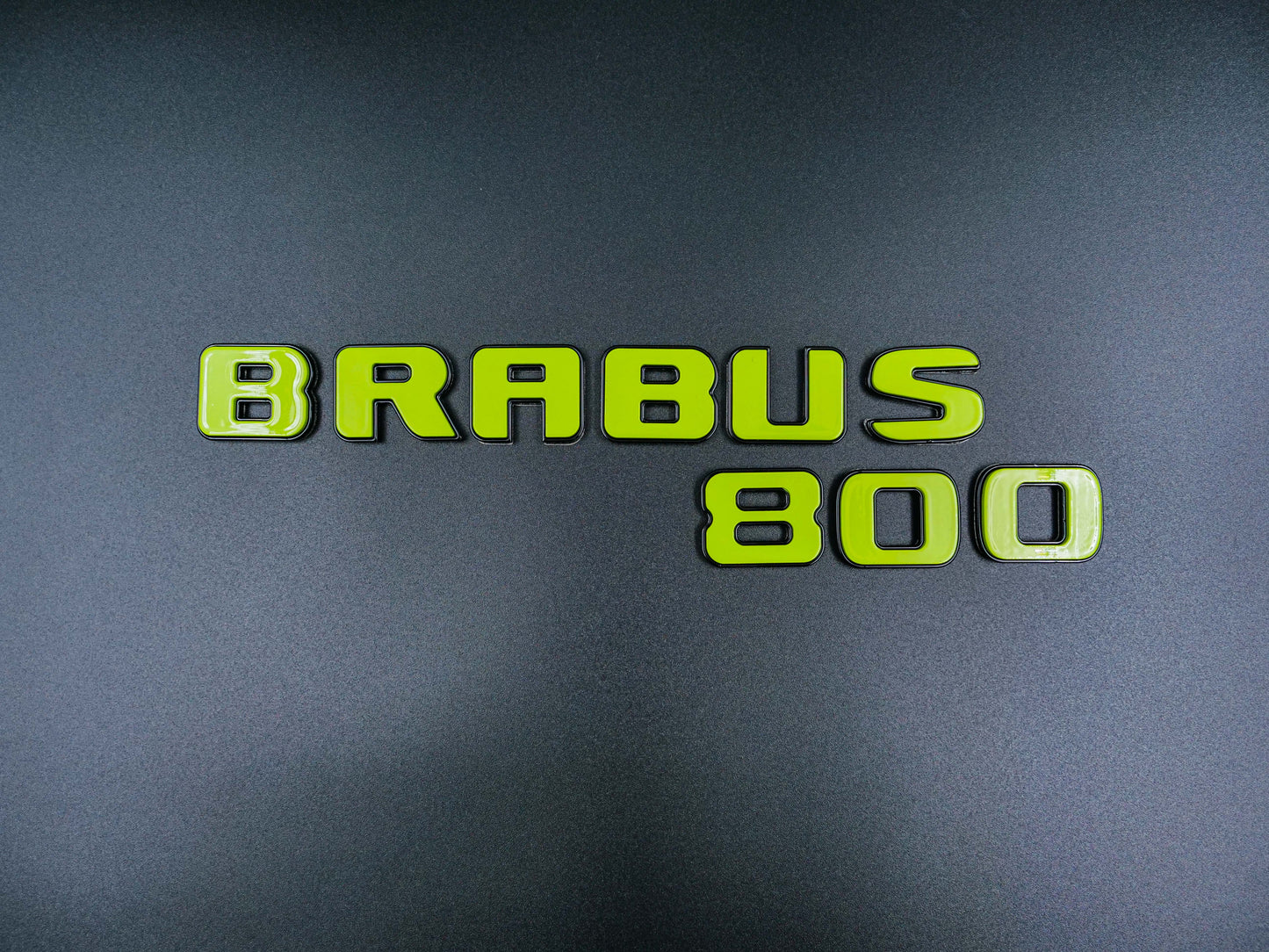Brabus 800 Style Lime Green Badges Emblems Set for Mercedes-Benz W463 W463A W464 G Wagon