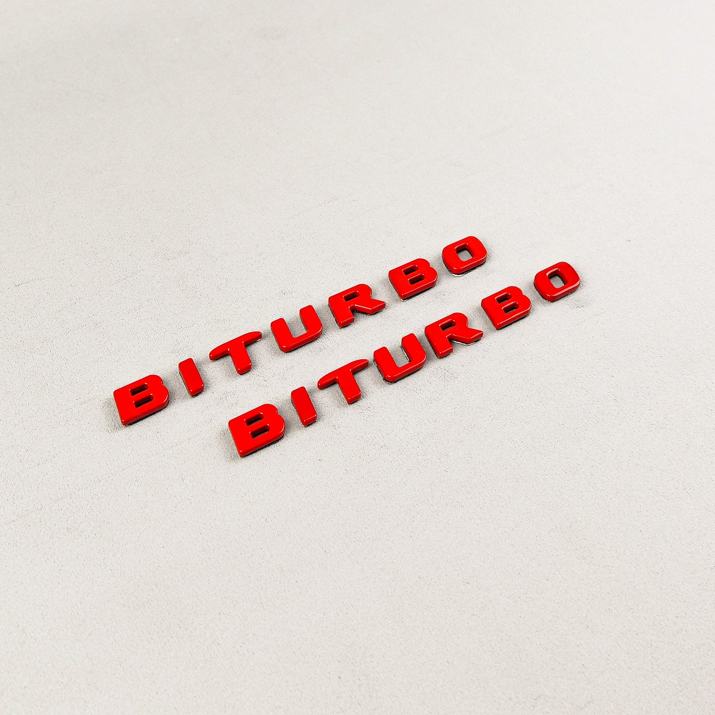 Mercedes S E C G GT Brabus Style Biturbo Red Metal Emblem Logo Badges Set
