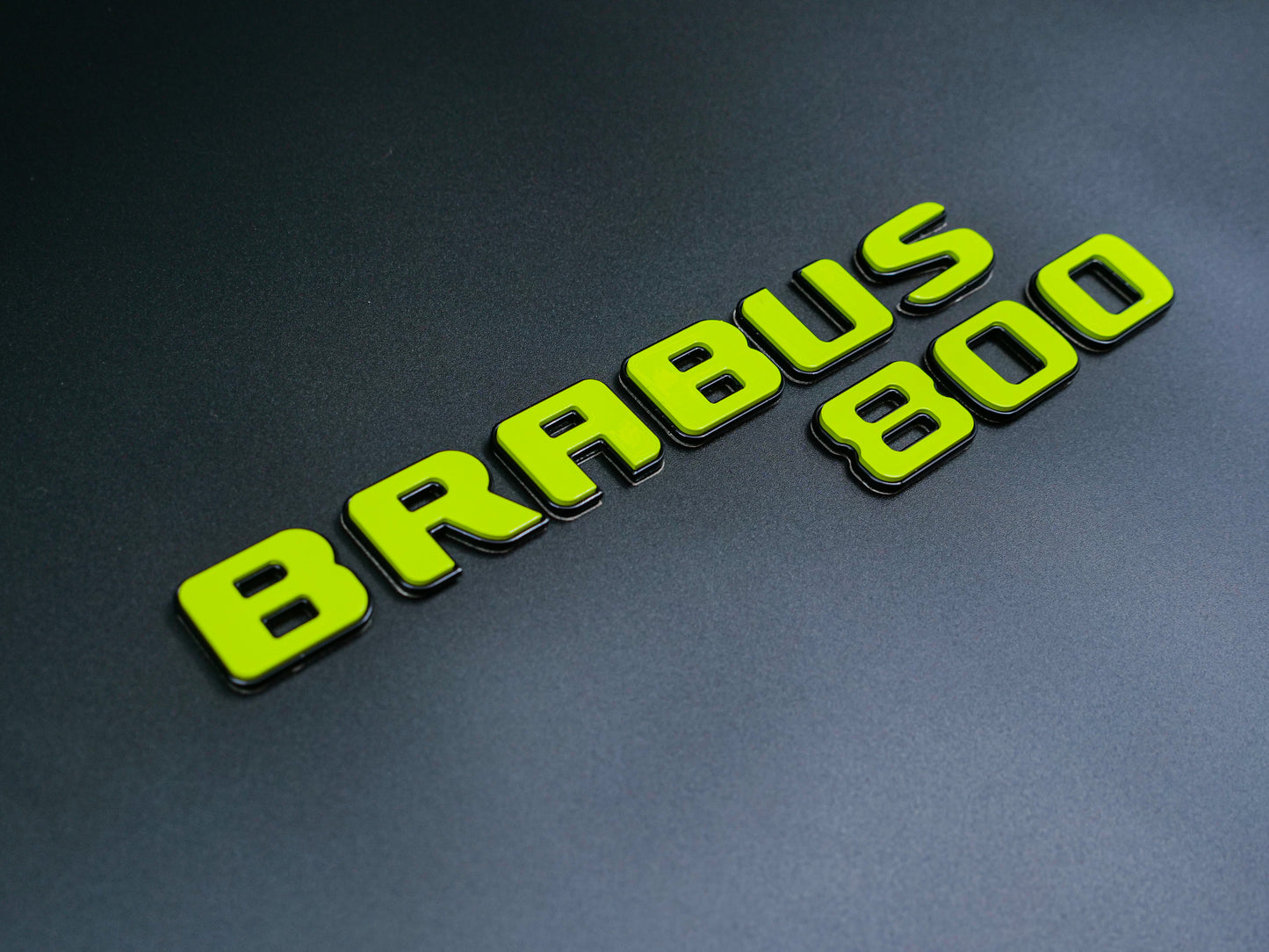 Brabus 800 Style Lime Green Badges Emblems Set for Mercedes-Benz W463 W463A W464 G Wagon