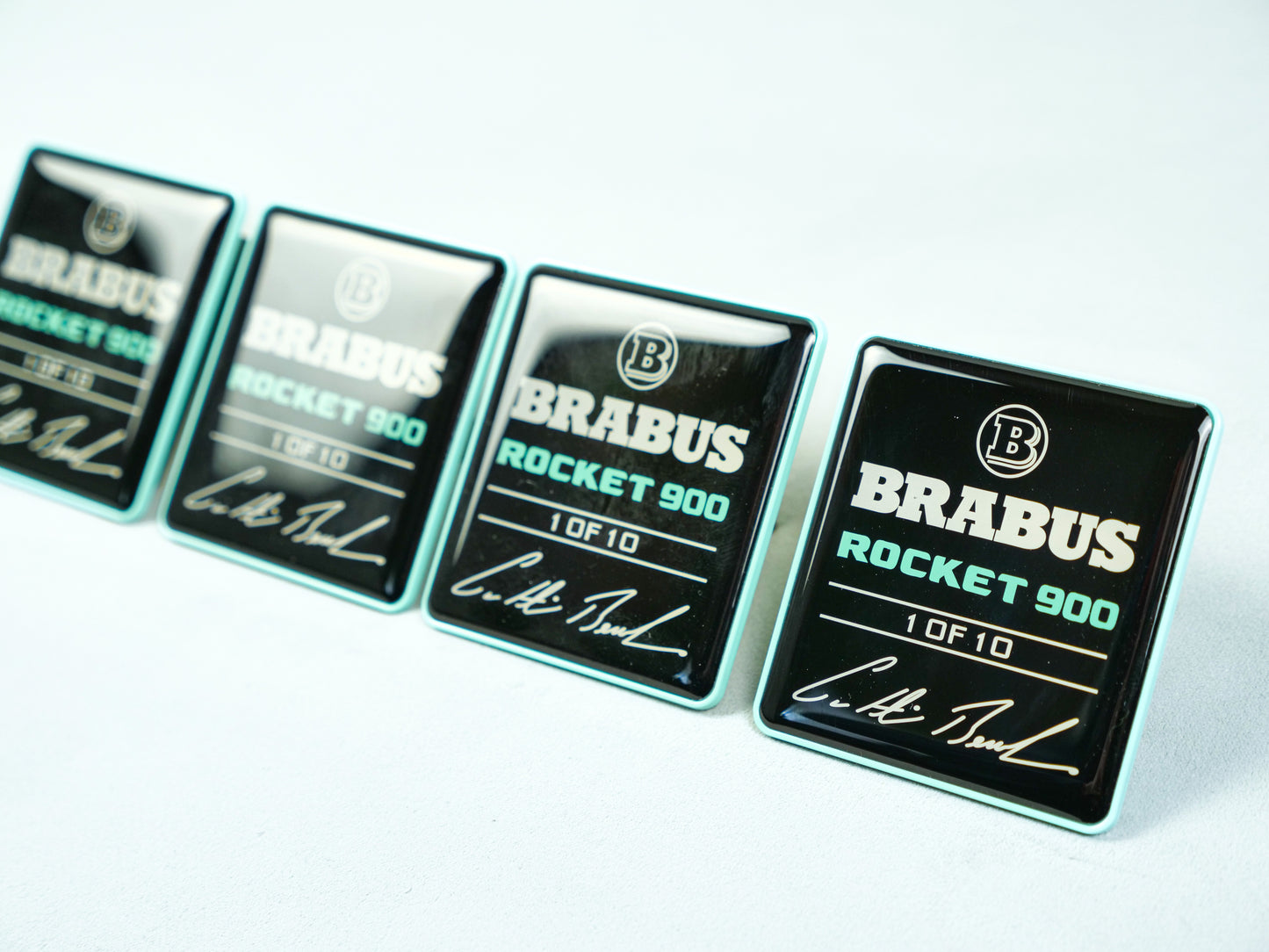 Brabus Style Rocket 900 Edition 1 of 10 Tiffany Blue Seat Emblems Set for Mercedes-Benz W463A