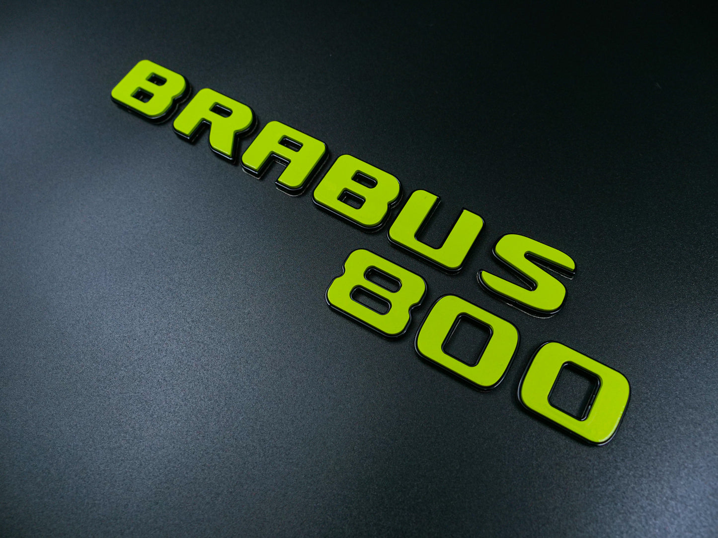 Brabus 800 Style Lime Green Badges Emblems Set for Mercedes-Benz W463 W463A W464 G Wagon