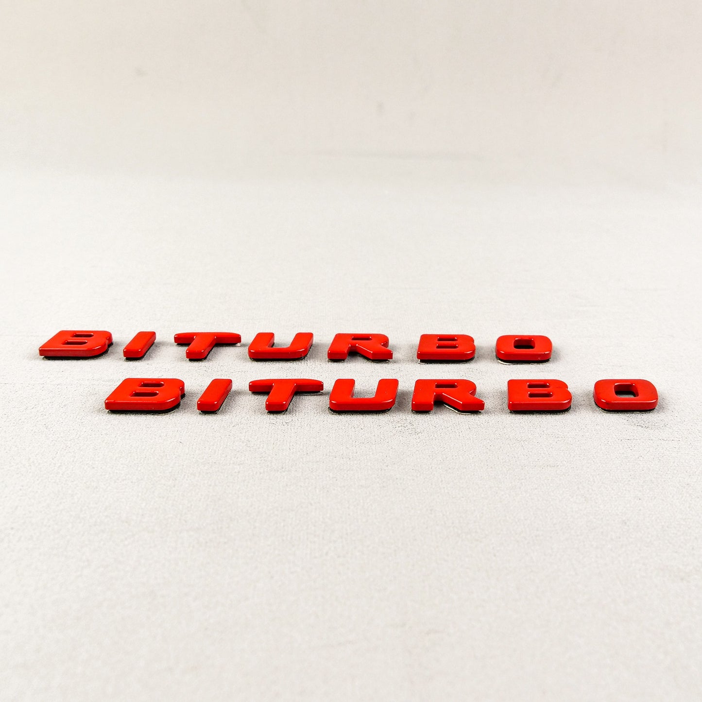 Mercedes S E C G GT Brabus Style Biturbo Red Metal Emblem Logo Badges Set