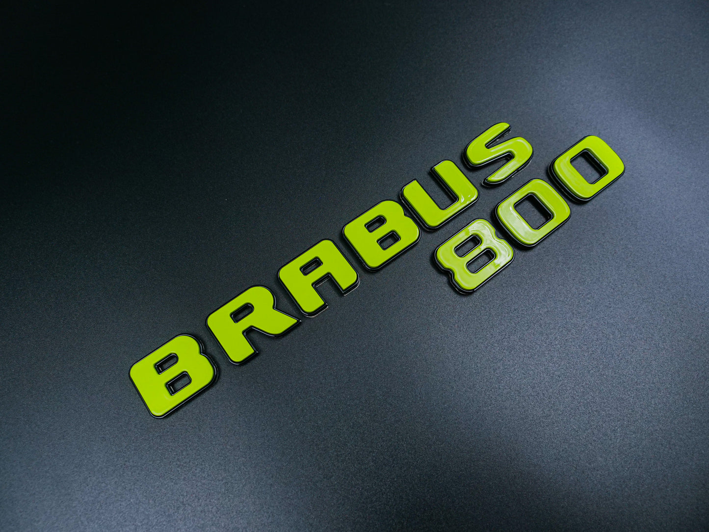 Brabus 800 Style Lime Green Badges Emblems Set for Mercedes-Benz W463 W463A W464 G Wagon